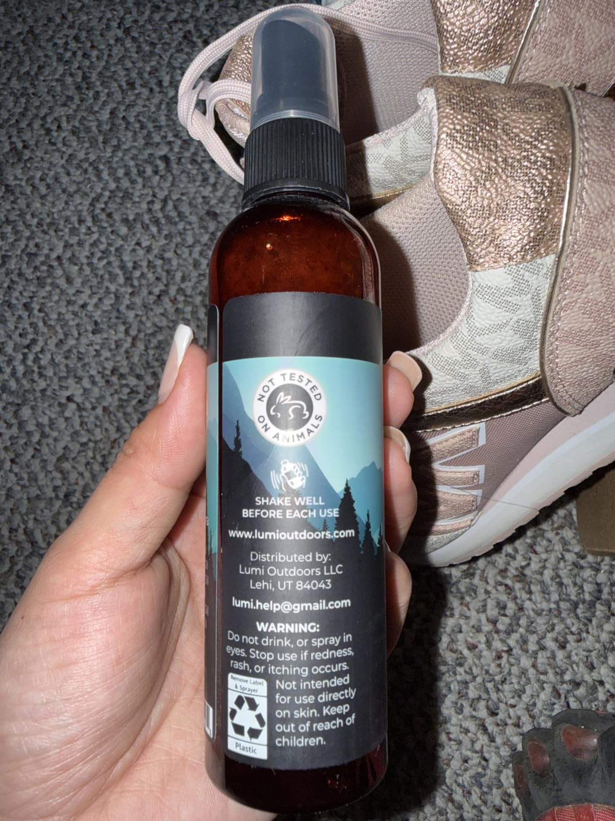 Lumi Outdoors Natural Shoe Deodorizer Spray - Odor Eliminator customer photo 2