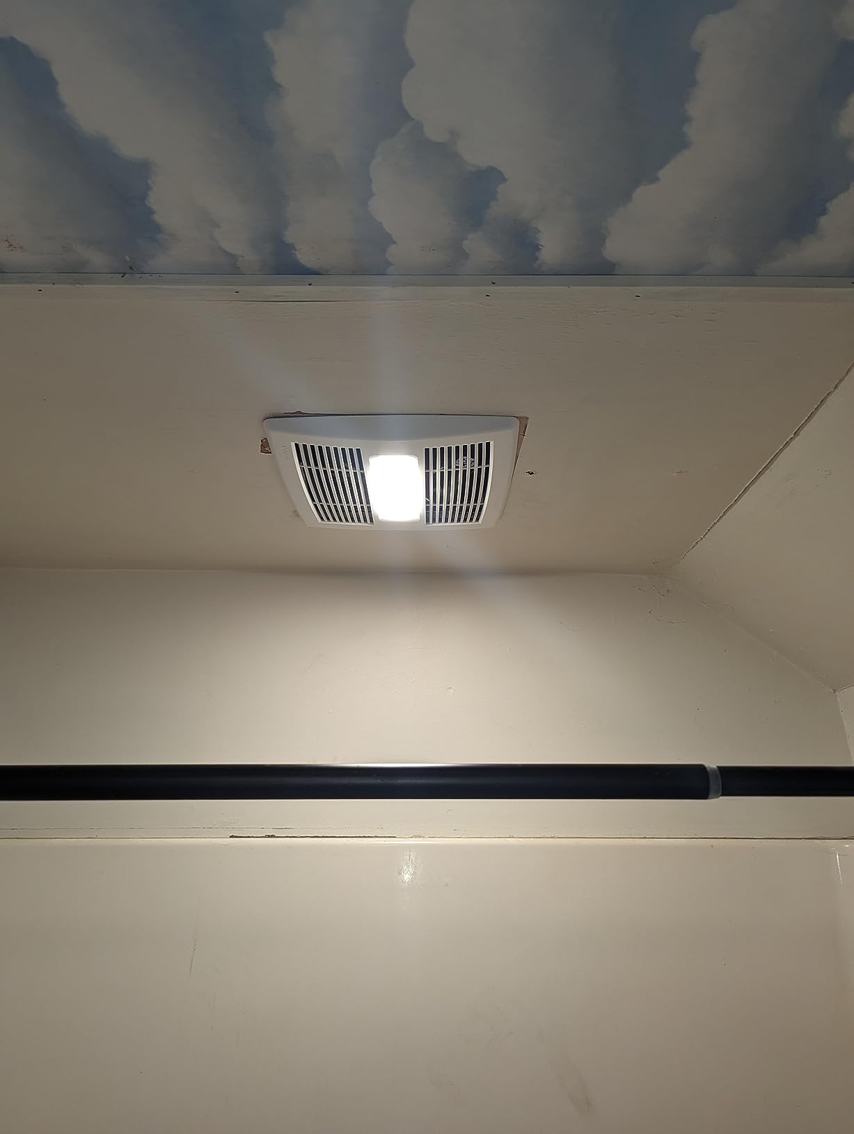 Broan-NuTone Bathroom Exhaust Fan with LED Light and Roomside Installation, Energy Star Certified, 110 CFM, Very Quiet 1.0 Sones White, AE110L customer photo 1