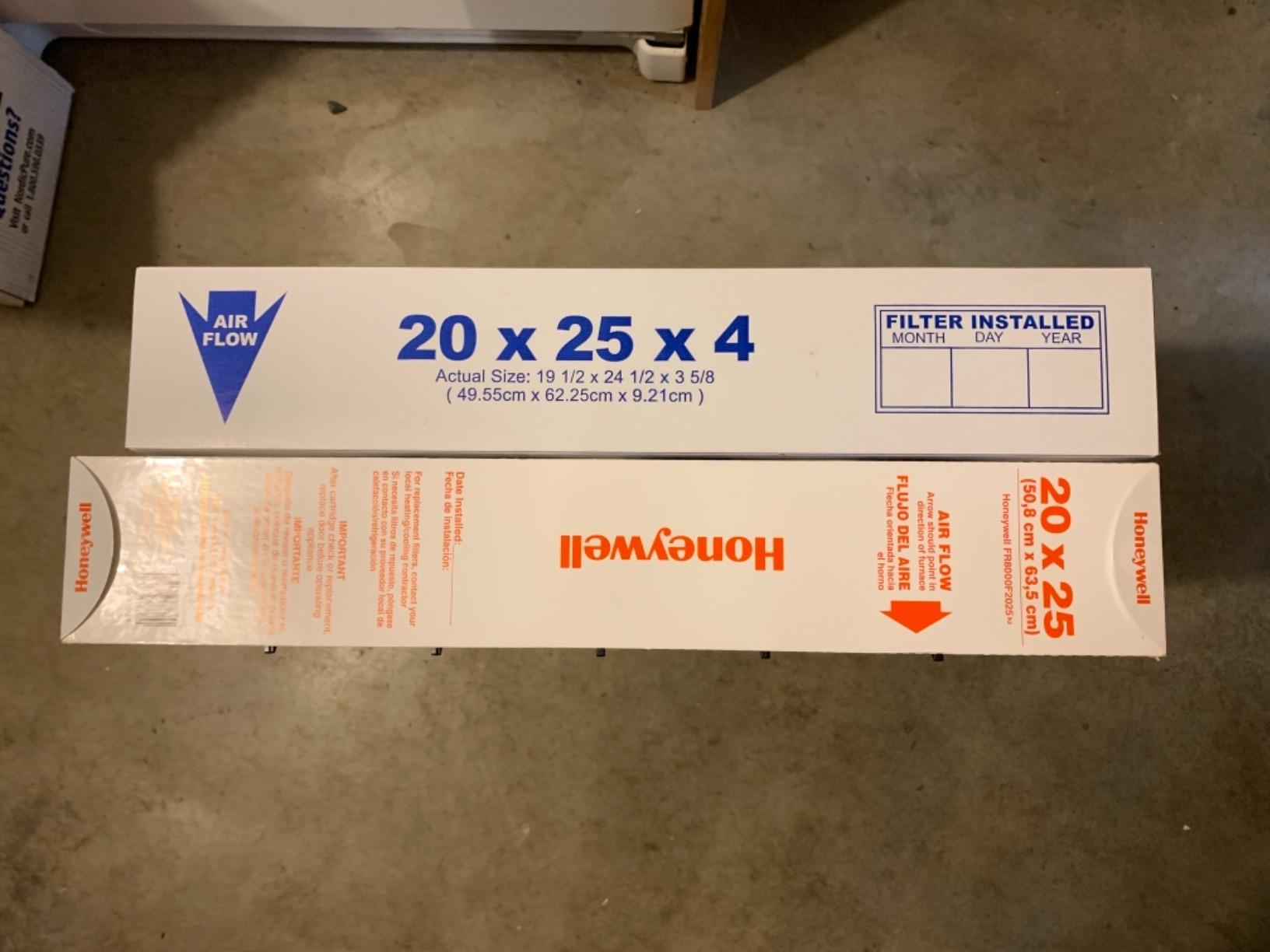 Nordic Pure 20x25x4 (19_1/2 x 24_1/2 x 3_5/8) Pleated Air Filter MERV 12 Pleated + Carbon Qty 2 customer photo 2