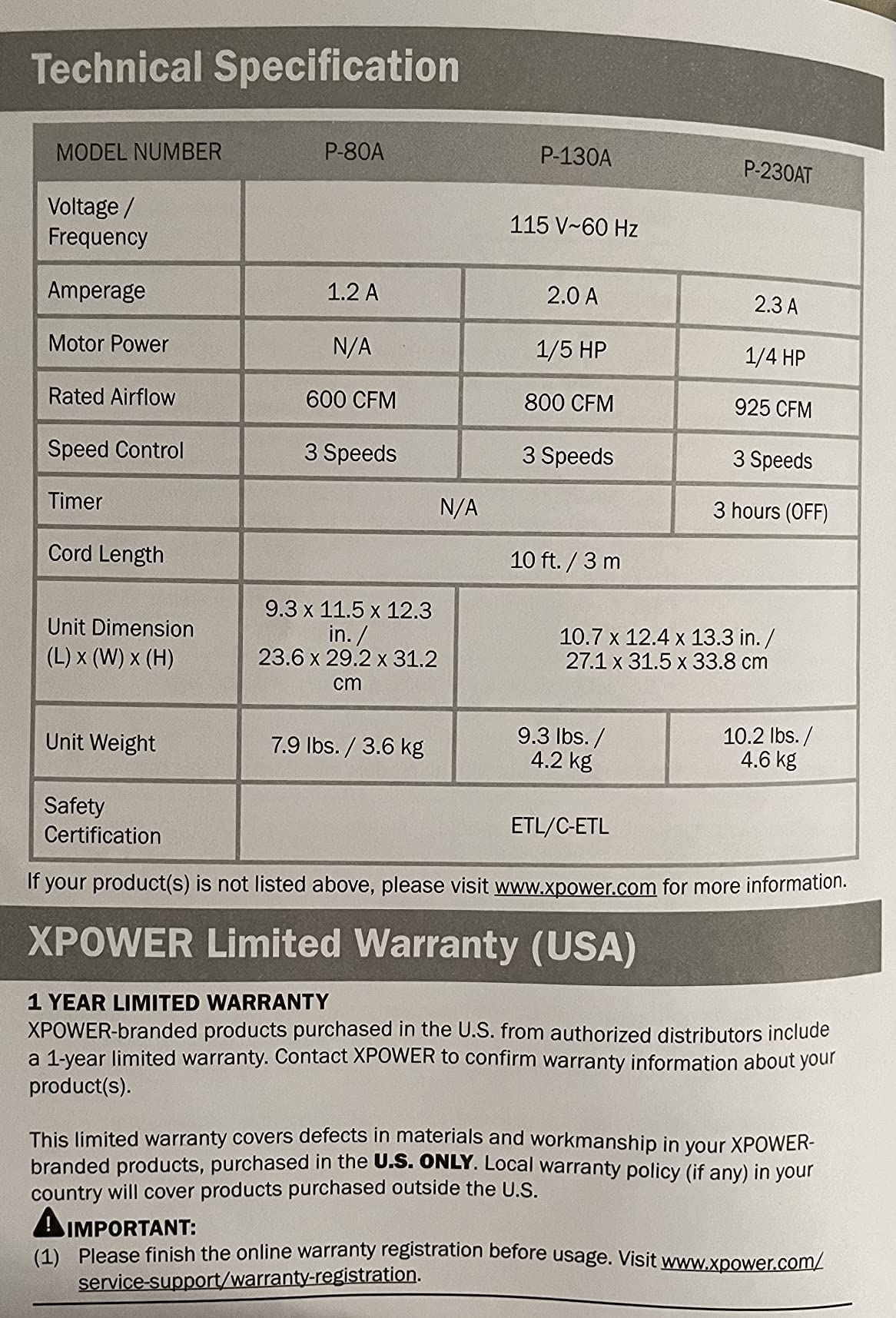 XPOWER P-130A Mini Mighty 1/5 HP 800 CFM Centrifugal Air Mover, Carpet Dryer, Floor Fan, Blower, Stackable, Daisy Chain, for Water Damage Restoration, Janitorial, Plumbing, Home Use,Yellow customer photo 1