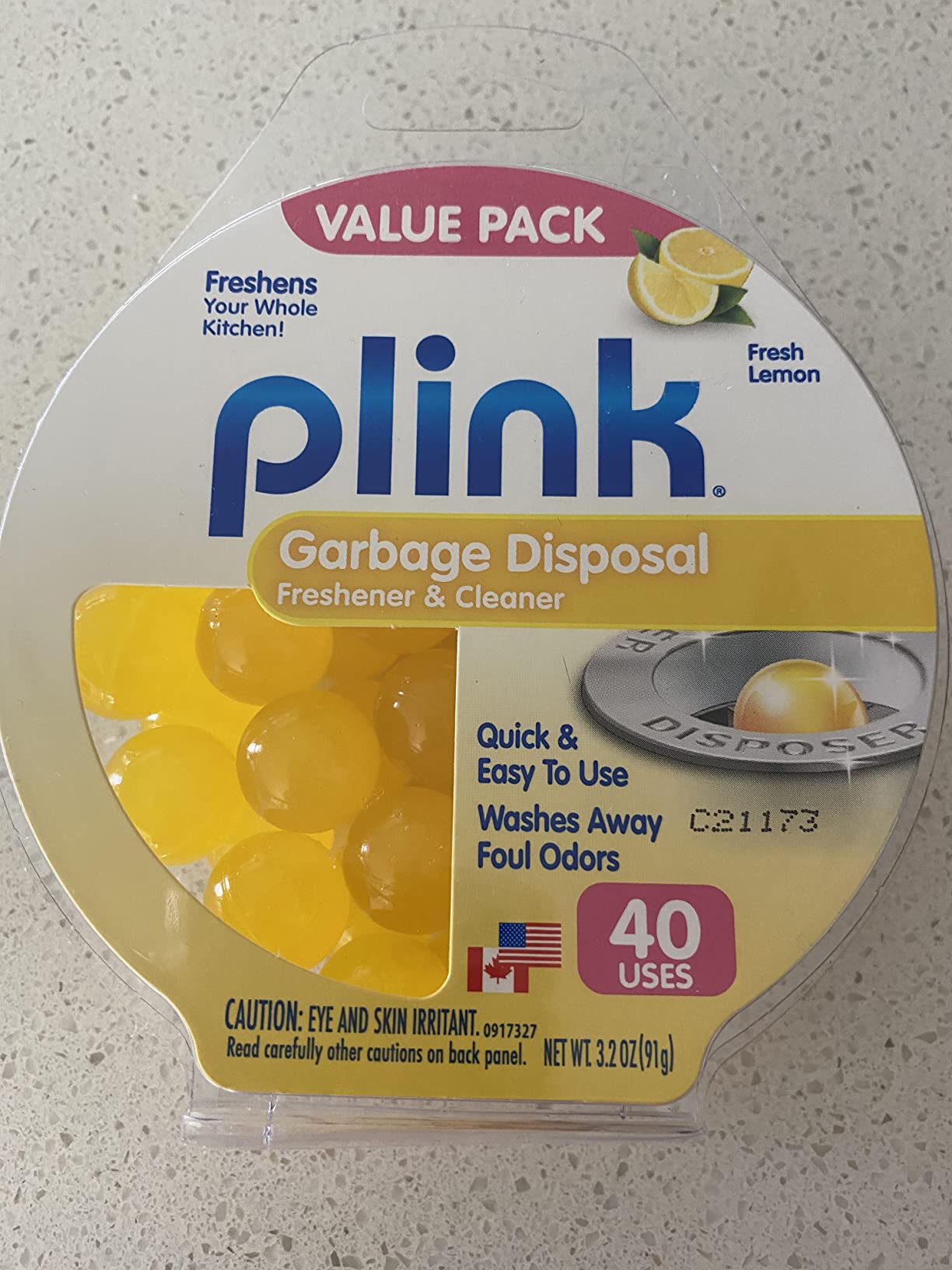 Plink Garbage Disposal Cleaner & Deodorizer, Lemon Freshener, 40 Count customer photo 2