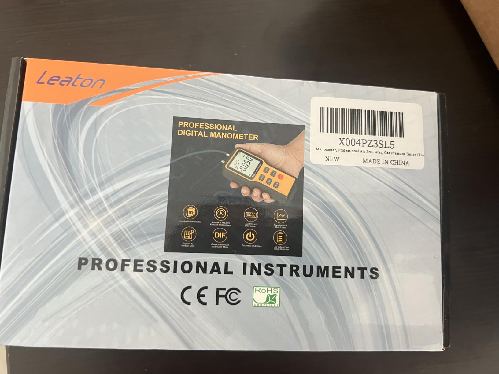 Manometer, Professional Air Pressure Meter, Dual-Port HVAC customer photo 1