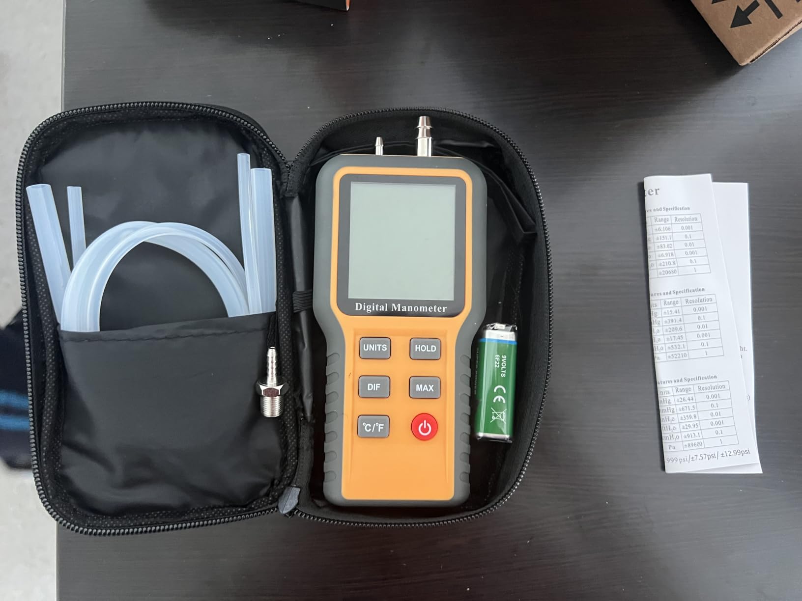 Manometer, Professional Air Pressure Meter, Dual-Port HVAC customer photo 2