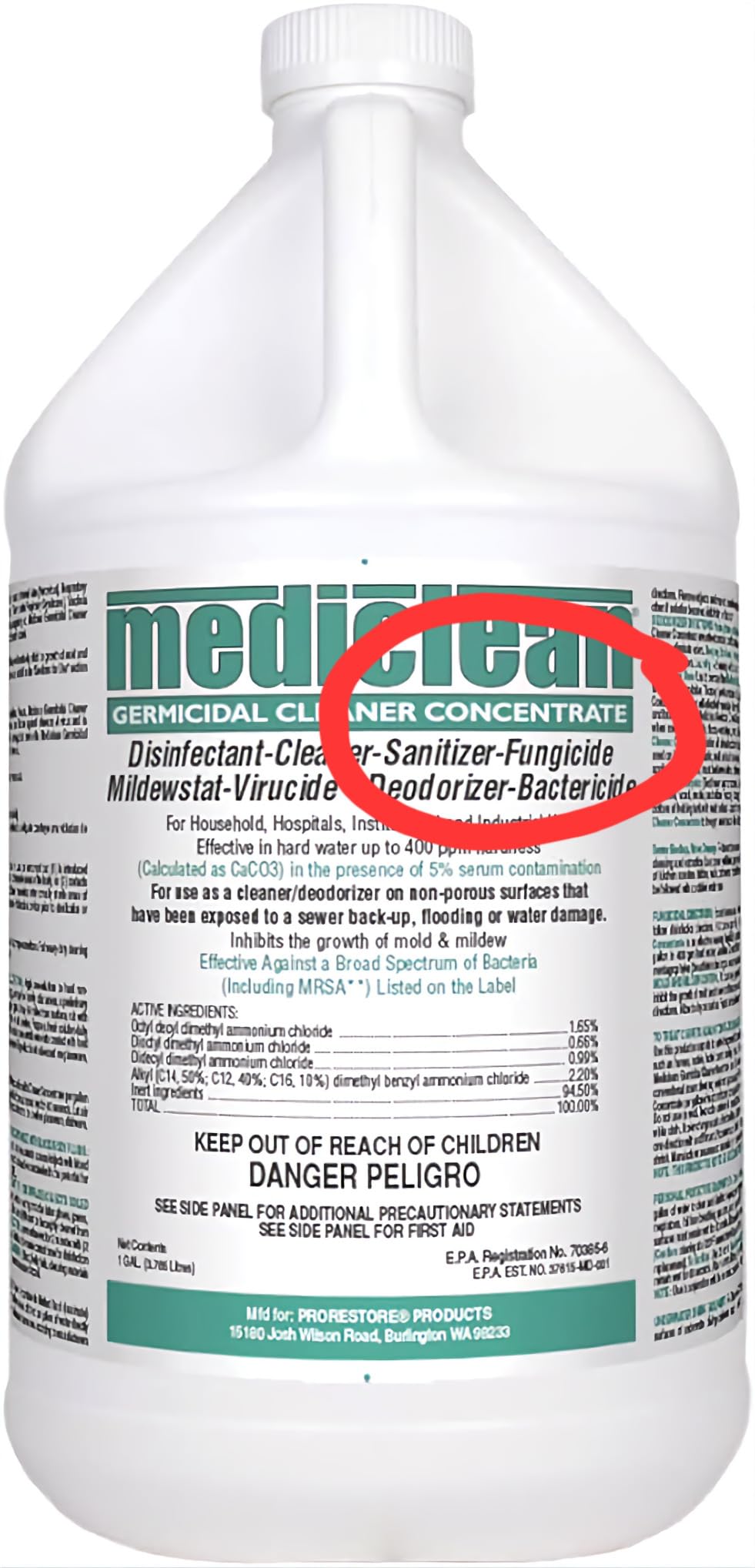Mediclean Disinfectant Spray Plus Professional Antimicrobial Spray for Use After Floods, 1-Gal Bottle customer photo 1