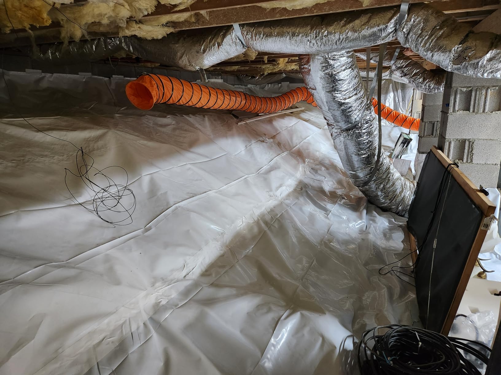 Mophorn 25ft Ducting Hose, PVC Flexible Duct Hosing with S Hook & Steel Support for 8inch Utility Blower customer photo 2