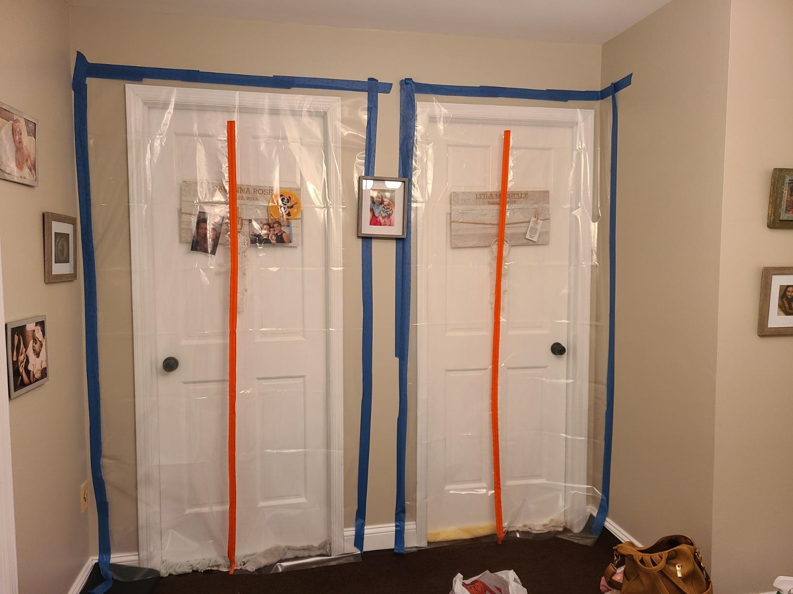 Professional Zipper Door, Dust Protection Wall, Barrier for Dust Containment - Heavy-Duty Construction Access Door - Plastic Sheeting Temporary Door, Zipper Barrier Room Seal - Reusable Doorway customer photo 1