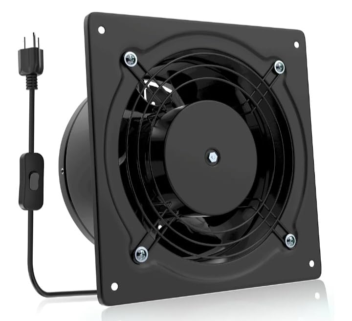 HG Power 6 Inch Exhaust Fan, 308CFM Wall Exhaust Fan for Kitchen, Metal Extractor Fan for Attic, Garage, Window Ventilation, HVAC System customer photo 1