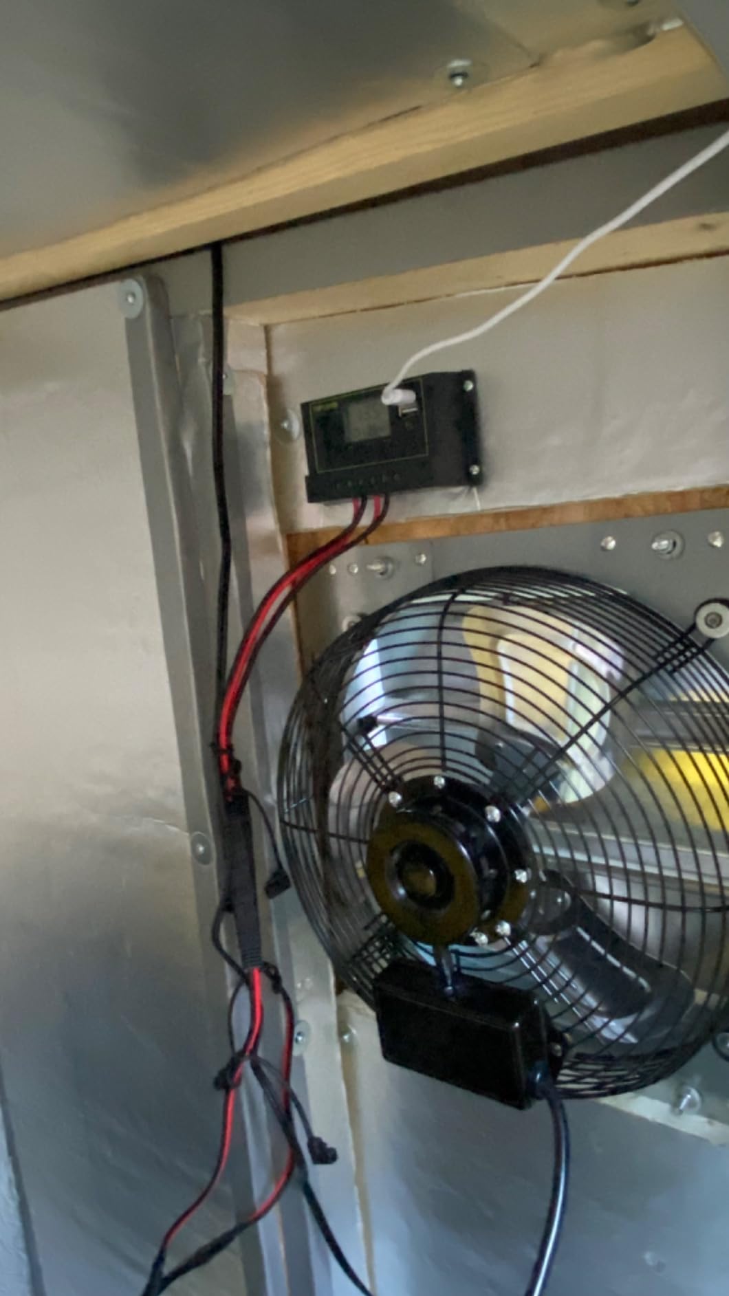 KEN BROWN 12 Inch Shutter Exhaust Fan Wall Mounted,Aluminum with 1.65 Meters Power Cord Kit,High Speed 1450CFM,Vent fan for Commercial,Greenhouse,Attic,Shed,Shop customer photo 1