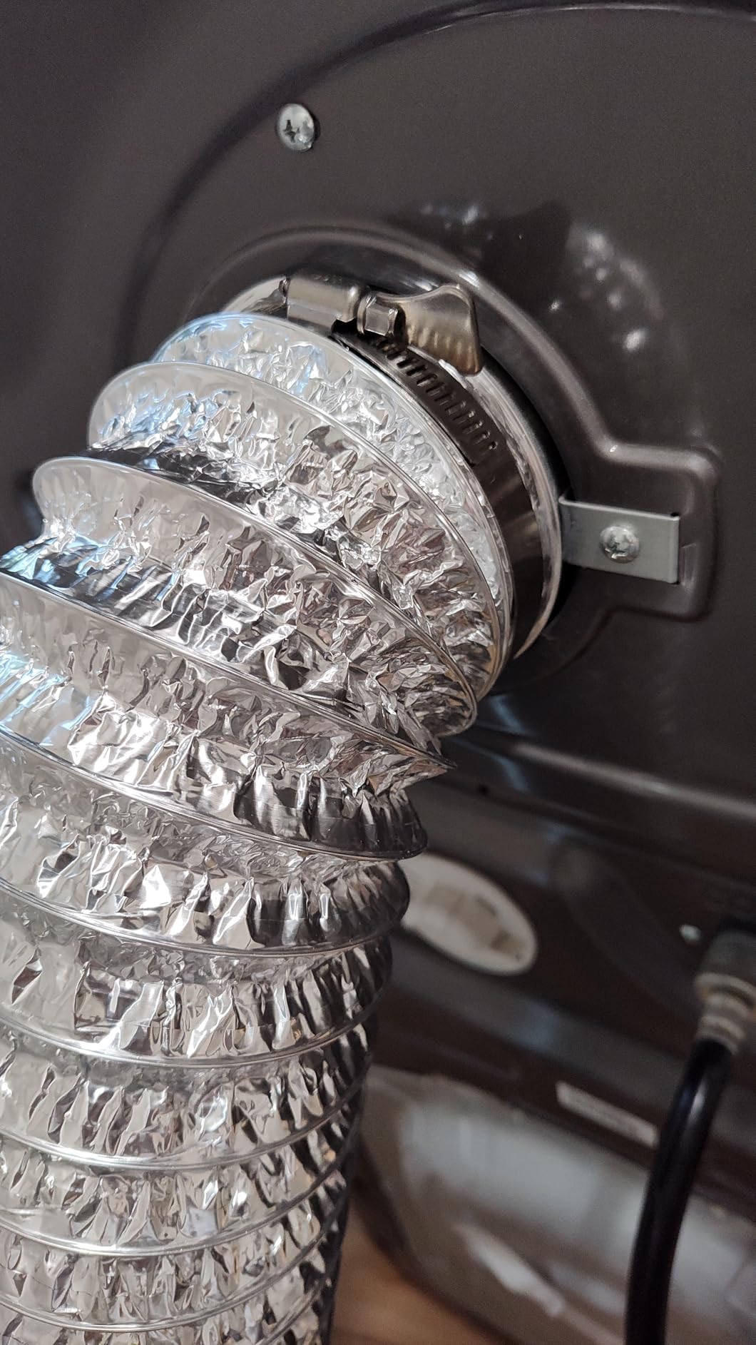 Cenipar Dryer Vent Hose-4 Inch Ducting Vent Hose Flexible Aluminum Foil Non-Insulated (4 Inch 8 Feet) with 2 Clamps customer photo 1