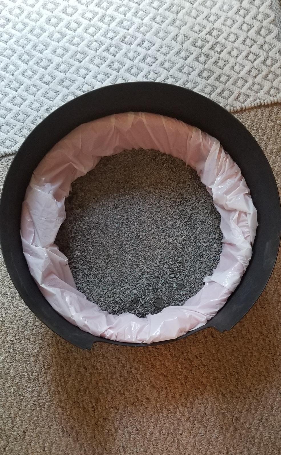 Good Pet Stuff Original Hidden Litter Box Planter, Decorative Cat Litter Enclosure, Carbon Filter, Faux Plant, Round Design, Easy to Clean, Base Kit, Palm Plant, Pebble Gray customer photo 2