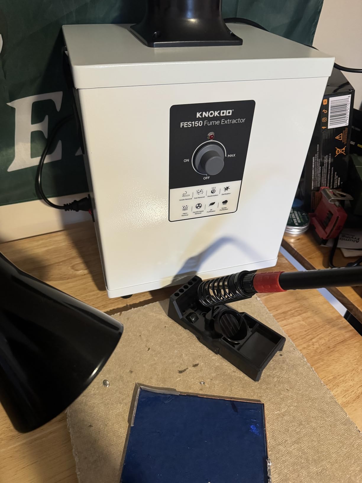 FES150S Solder Fume Extractor 3-Stage Filtration Smoke Purifier customer photo 1