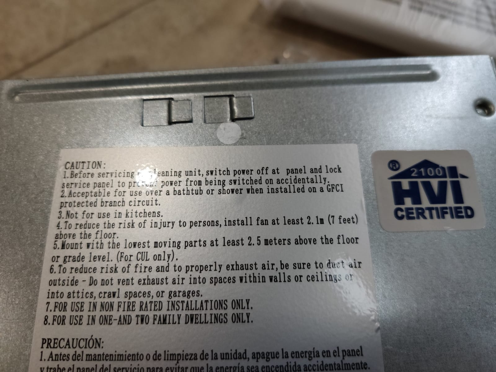 Tech Drive Bathroom Fan with Light 50 CFM 1.0Sone,4 Inch Duct customer photo 1
