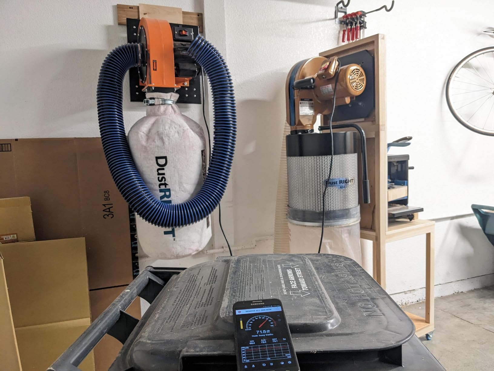 WEN Woodworking Dust Collector, 7.4-Amp Induction Motor with 15-Gallon Bag, Mobile Base, and Optional Wall Mount (DC3474) customer photo 2