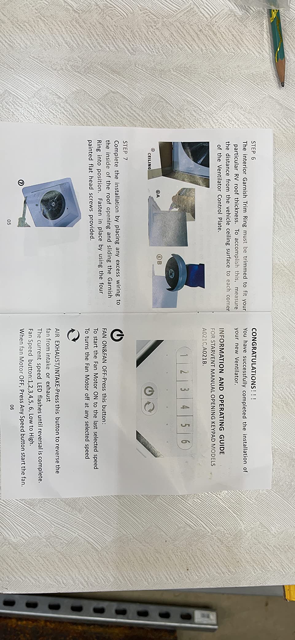 RV Roof Vent Fan 10 Speed 12V Thermostat Rain Sensor Powered Lift Remote and APP Control Timer 14