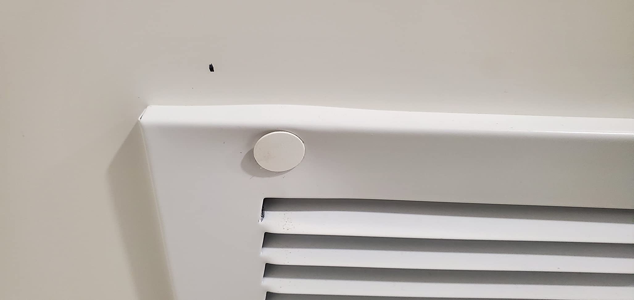 HVAC Premium 30'' x 24'' [Duct Opening] Flat Stamped Steel Return Air Grille - Sidewall and Ceiling - HVAC Vent Duct Cover - White [Outer Dimensions: 31.75''w X 25.75''h] customer photo 1