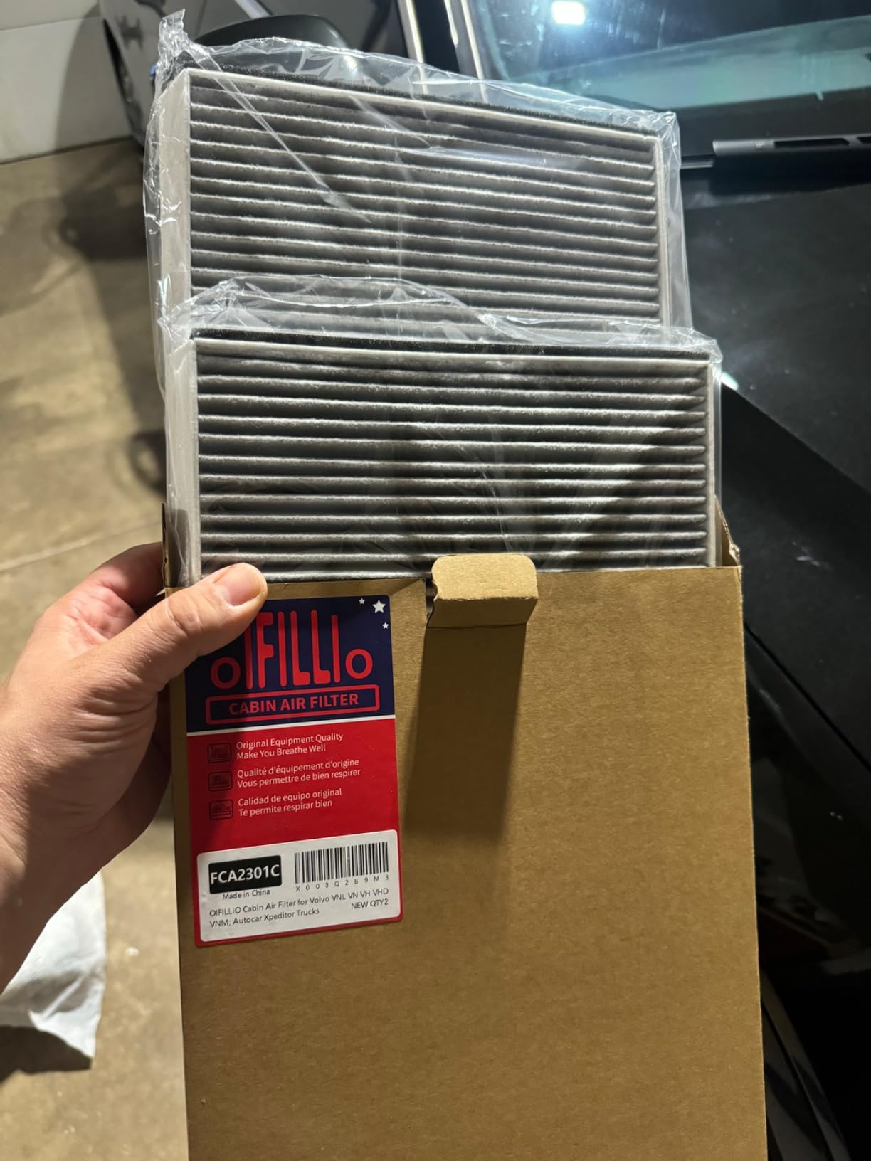 OIFILLIO Cabin Air Filter for Volvo VNL 780 760 860 670 630; VN 780 670; VH VHD VNM; Trucks Replace 20435801 AF26405 P606555 PA10187, 49084 PA4681 with Activated Carbon (2pcs) customer photo 1