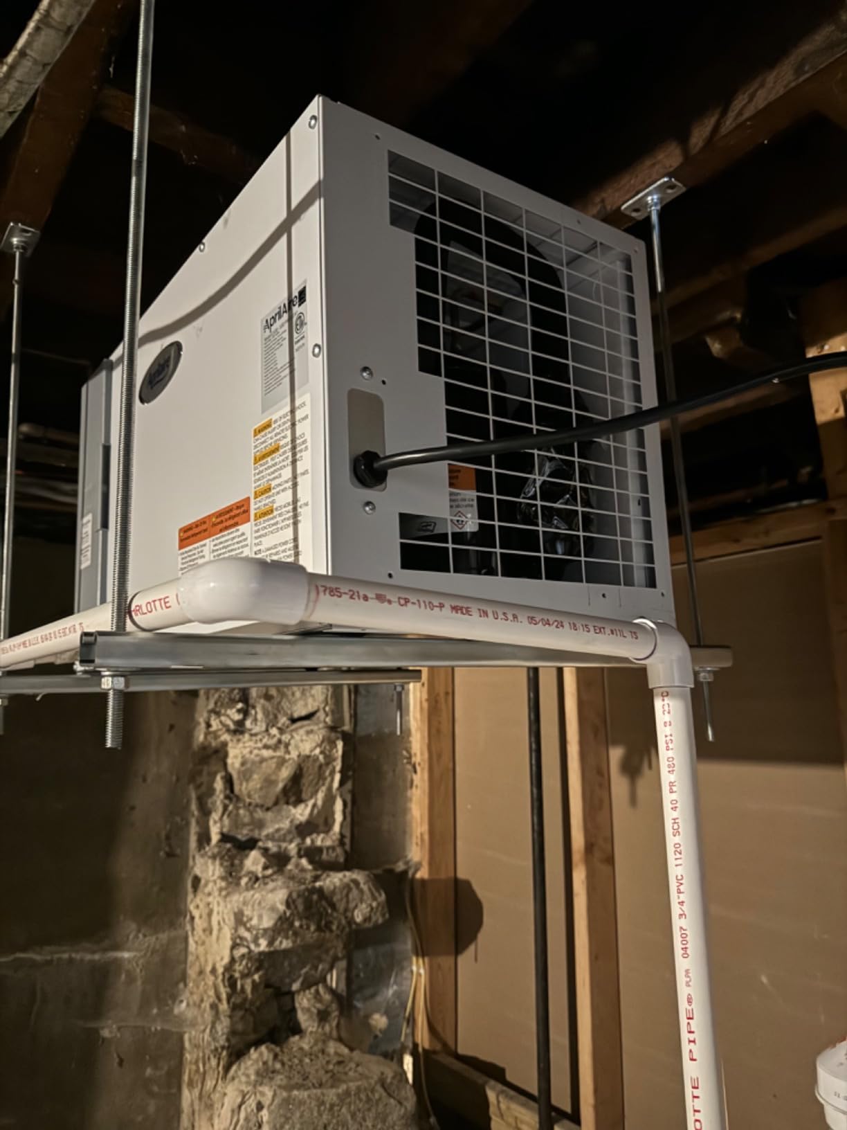 AprilAire E100 Pro Dehumidifier Bundle - 100 Pint Whole House Dehumidifier - Full Complete Kit - Crawl Spaces, Basements, Whole Homes, Commercial up to 5,500 sq. ft - 5 Year Warranty Included customer photo 1
