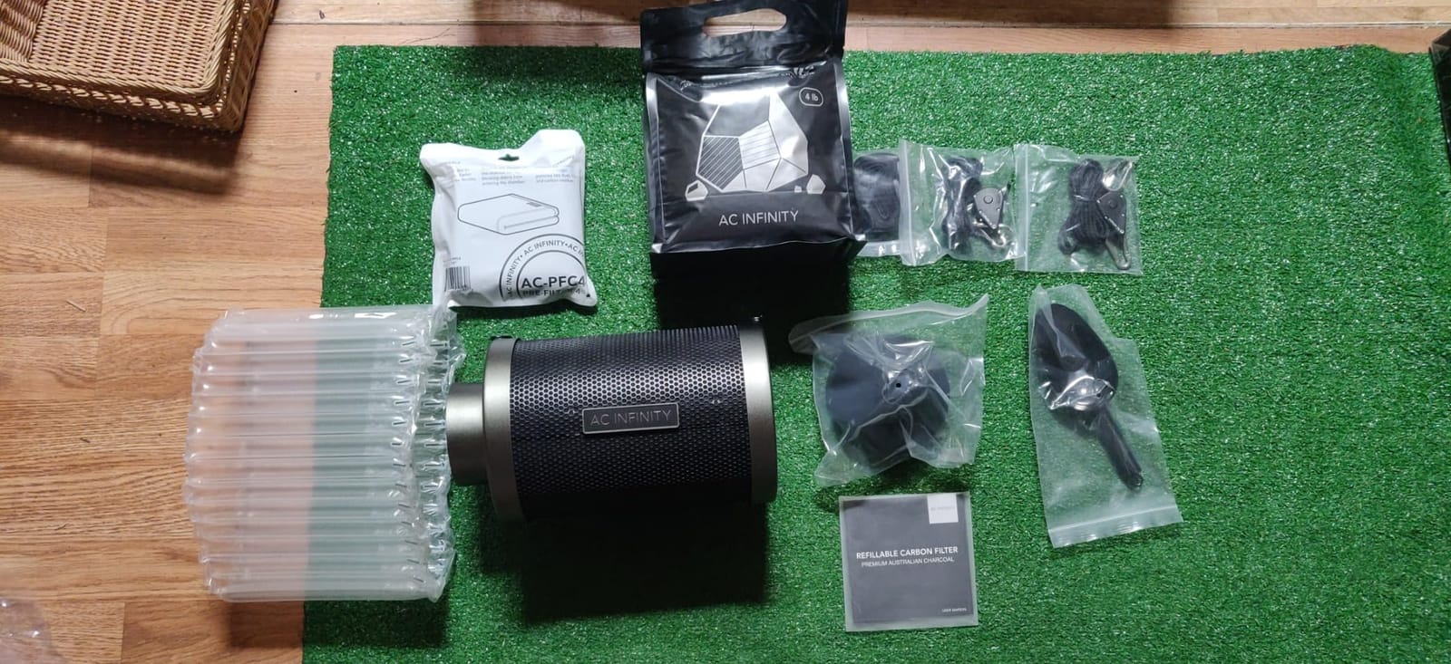 AC Infinity Refillable Carbon Filter Kit 4” with Activated Carbon Refill customer photo 2