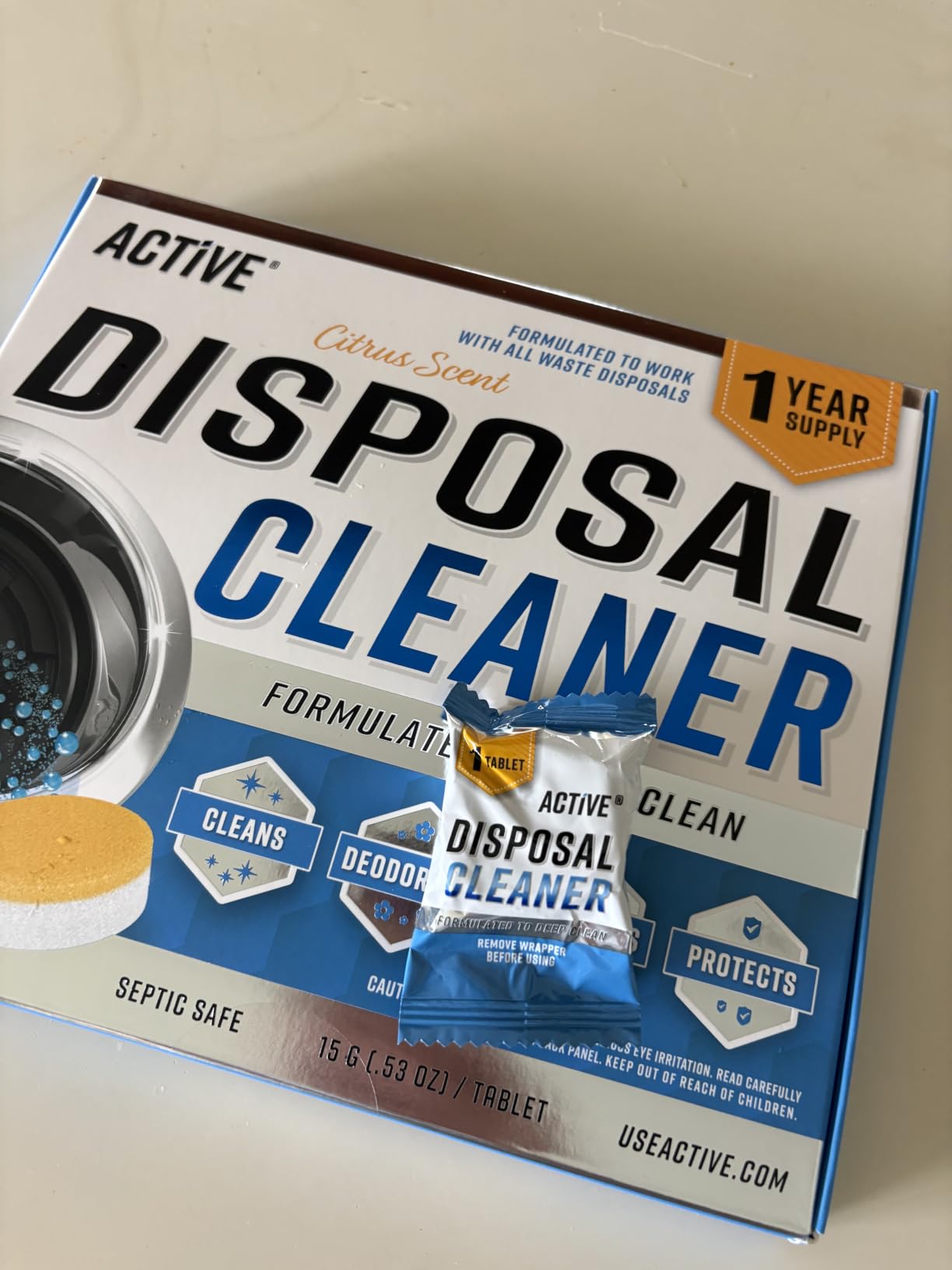 Garbage Disposal Cleaner Deodorizer Tablets - 24 Pack, New Powerful XL Foaming Tablet - Fresh Citrus Foam Sink Garburator Disposer Freshener, Natural Kitchen Drain Cleaning Care - 1 Year Supply customer photo 1