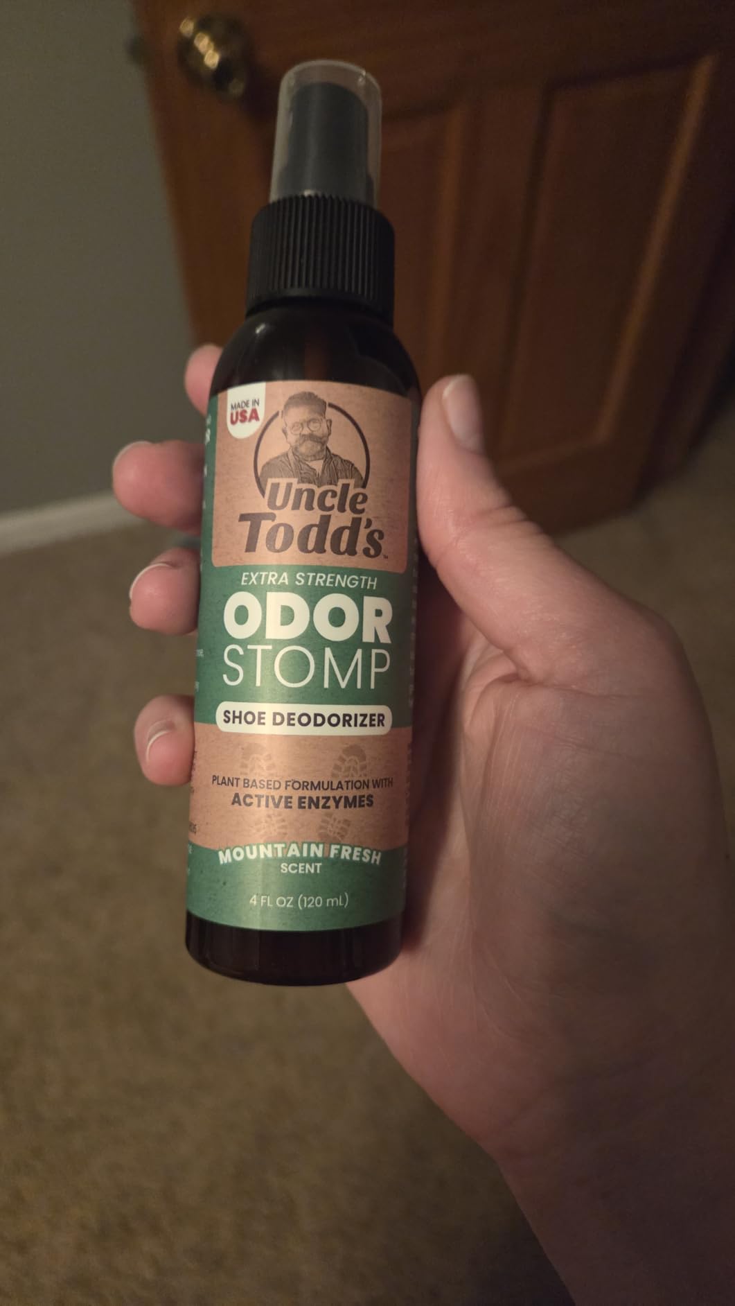 Uncle Todd's Shoe Deodorizer Spray - Proven & Powerful Enzyme Formula Spray for Shoe Odor Elimination in All Footwear (Mountain Fresh) customer photo 1