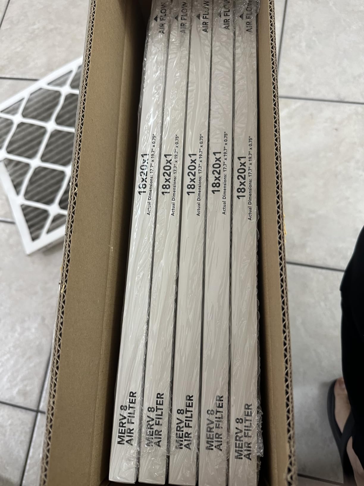 Maycold MERV 13 12x12x1 Air Filter (6-Pack), High-Efficiency Pleated AC & Furnace Filters, Actual Size: 11.70” x11.70” x 0.75”, Individually Wrapped in Plastic customer photo 2