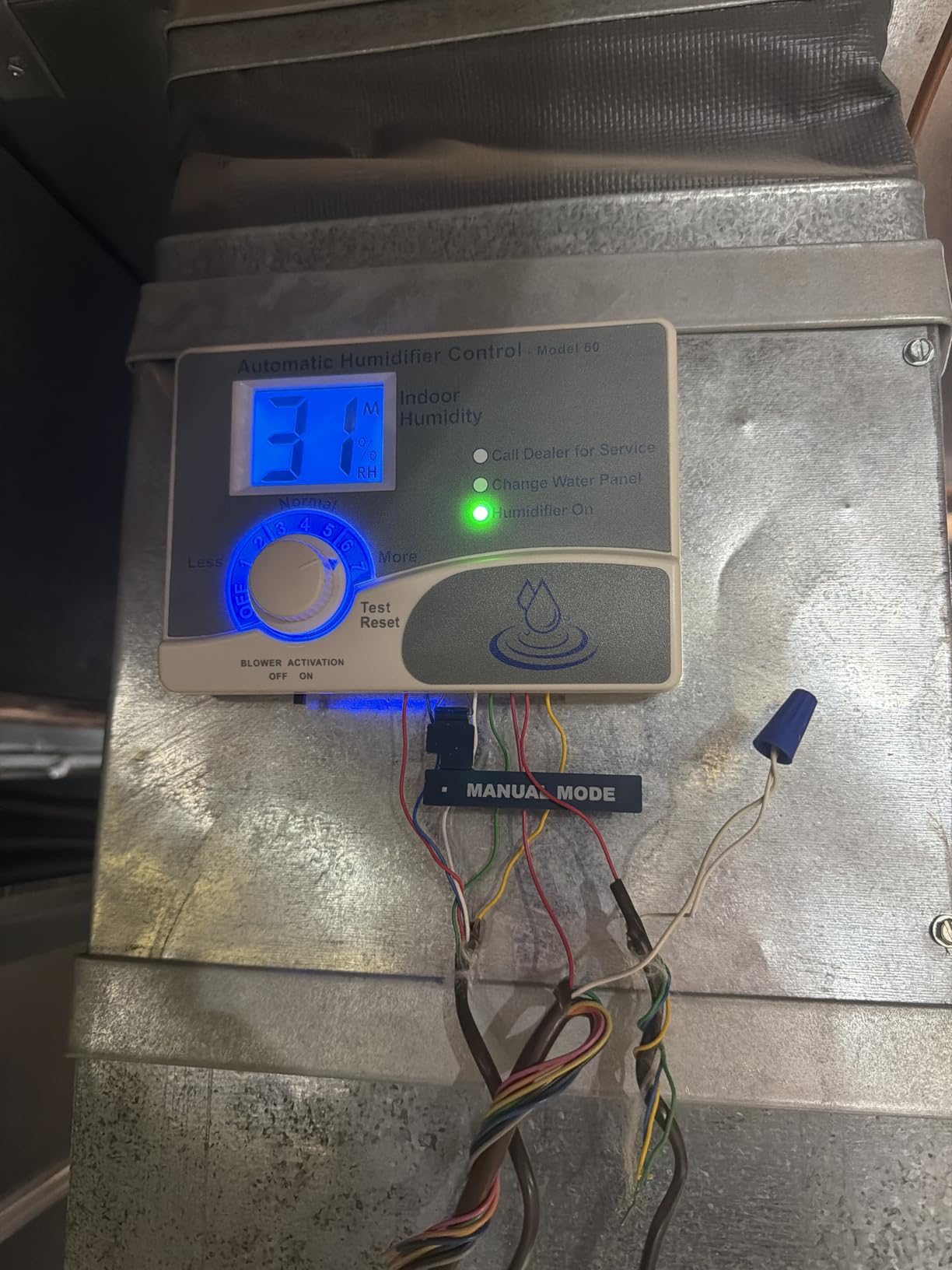 60 Whole House Humidifier Control Humidistat with Outdoor Temperature Sensor, Compatible with 400, 500, 600, 700, Automatic Digital Whole House Humidifiers, 24VAC customer photo 2