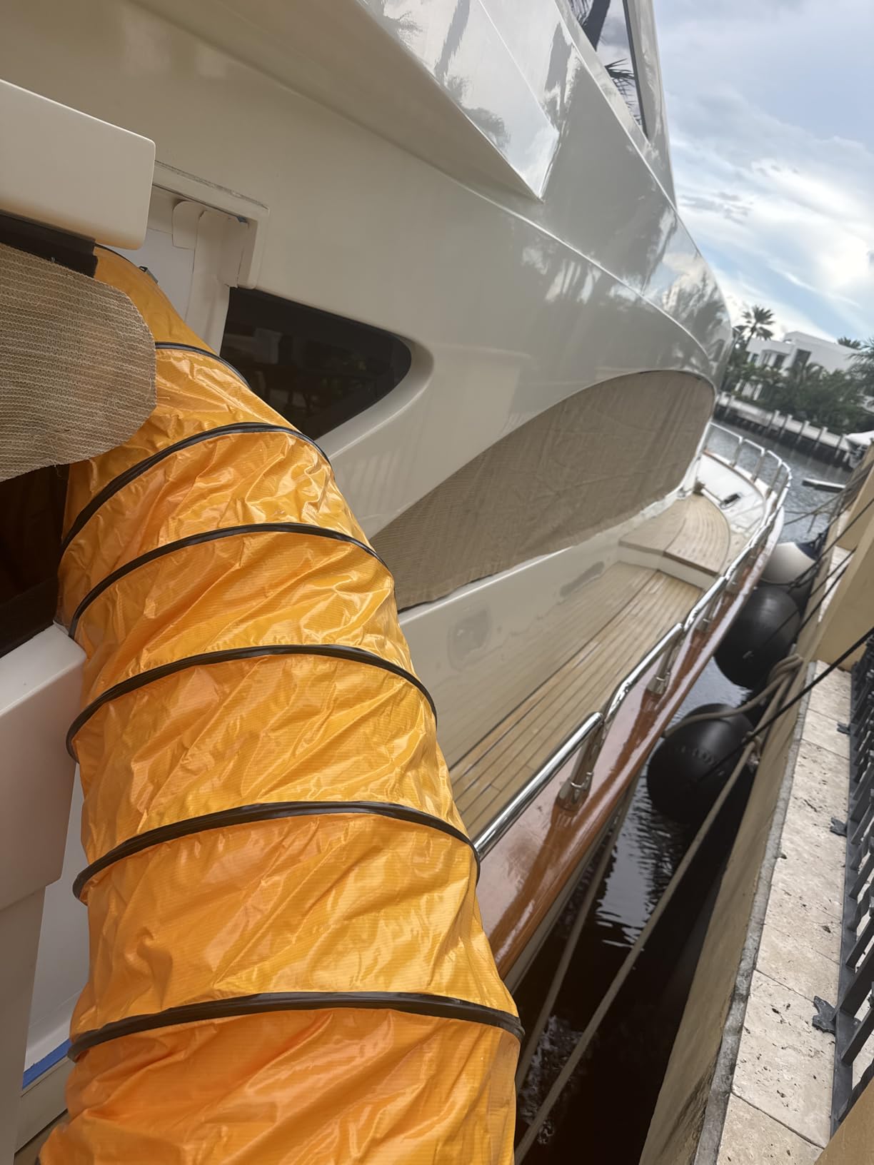 Hon&Guan 8 Inch Heavy‑Duty PVC Flexible Duct 25FT for Utility Blower Fan customer photo 1