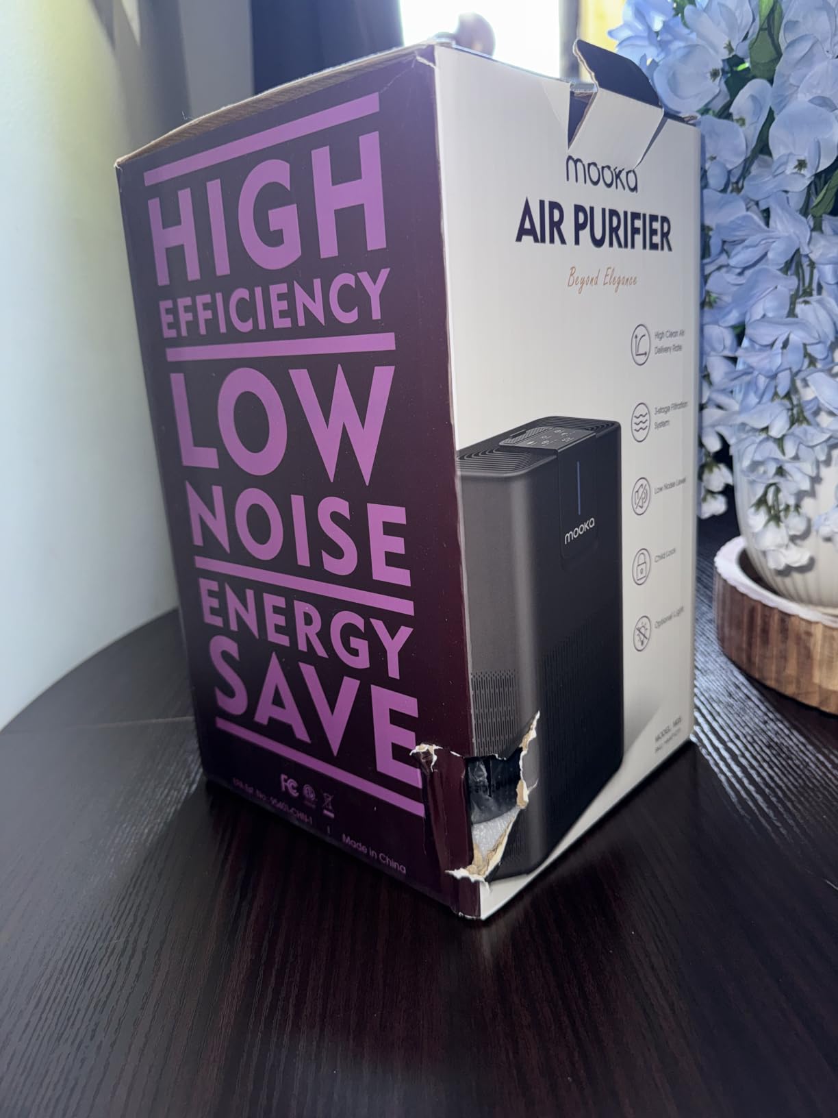 MOOKA H13 HEPA Air Purifiers for Home Large Room up to 1250 Ft², M05 Black customer photo 1