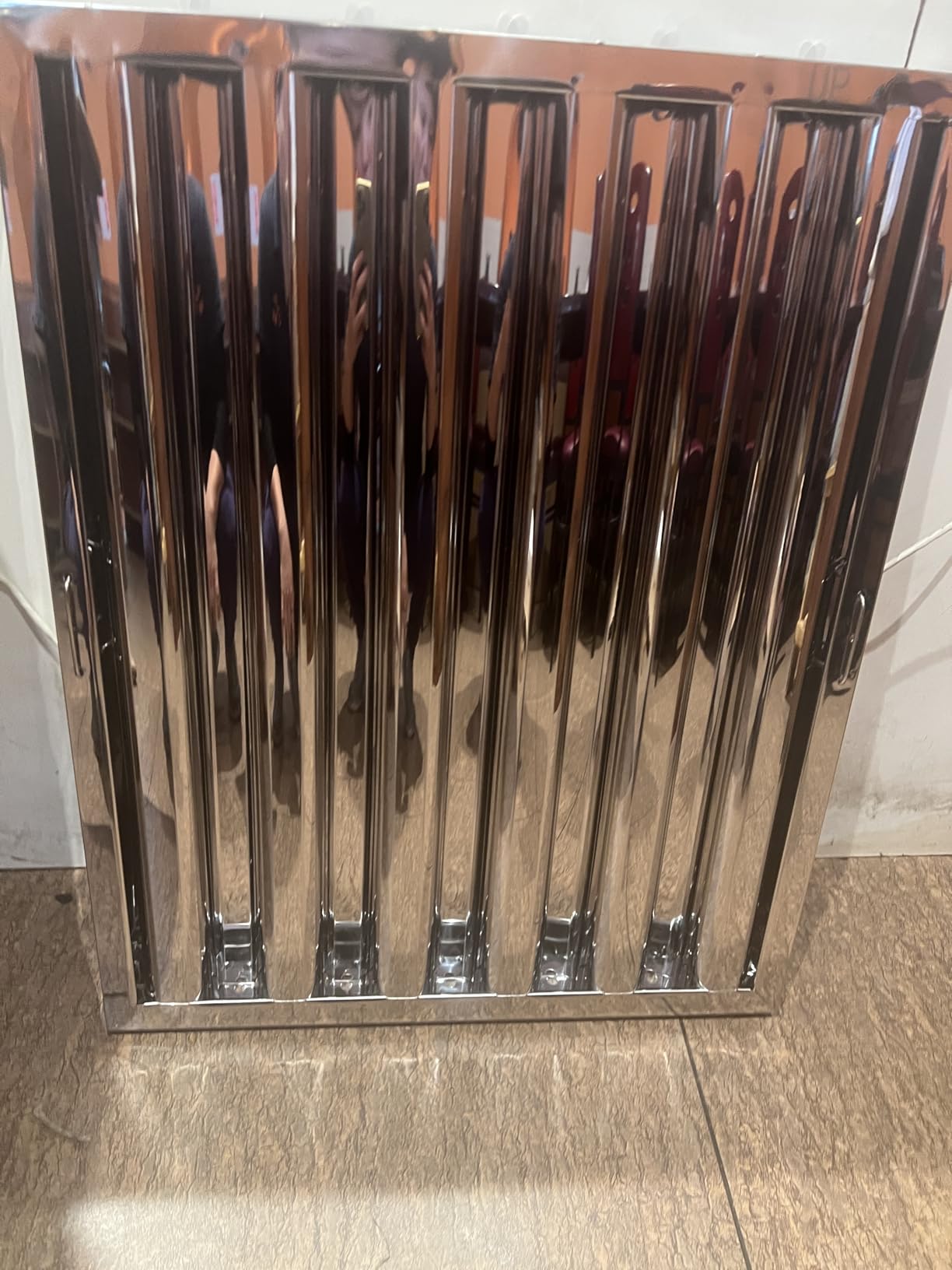 Stainless Steel Commercial Kitchen Hood Filter 19.5W x 24.5H Inch Range Hood Baffle for Grease Rated Commercial Kitchen Exhaust Hood 7 Grooves Hood Filter (5 Pack) customer photo 2