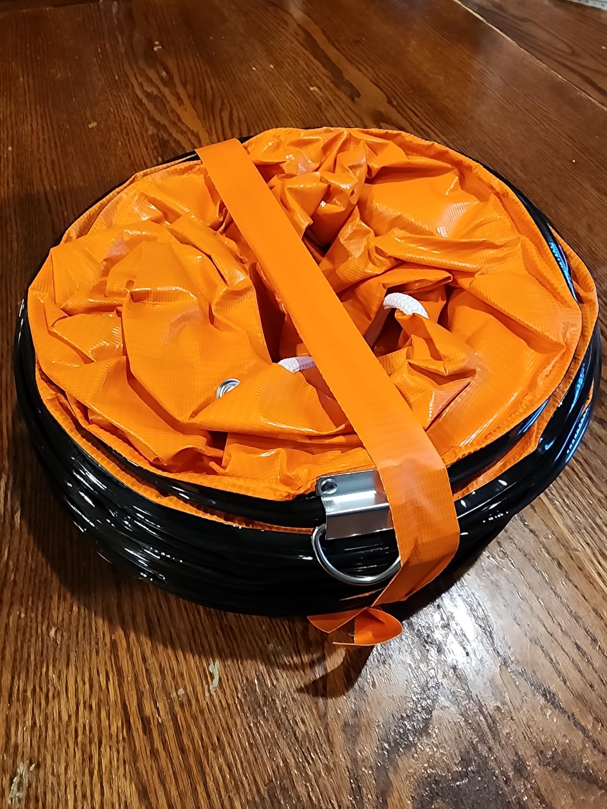 32FT PVC Flexible Duct Hose 10 Inch Duct Hosing with Adjustable Rope for Utility Blower Exhaust Fan Ducting Hose Folding exhaust duct Easy Storage【10 In*32Ft】 customer photo 1