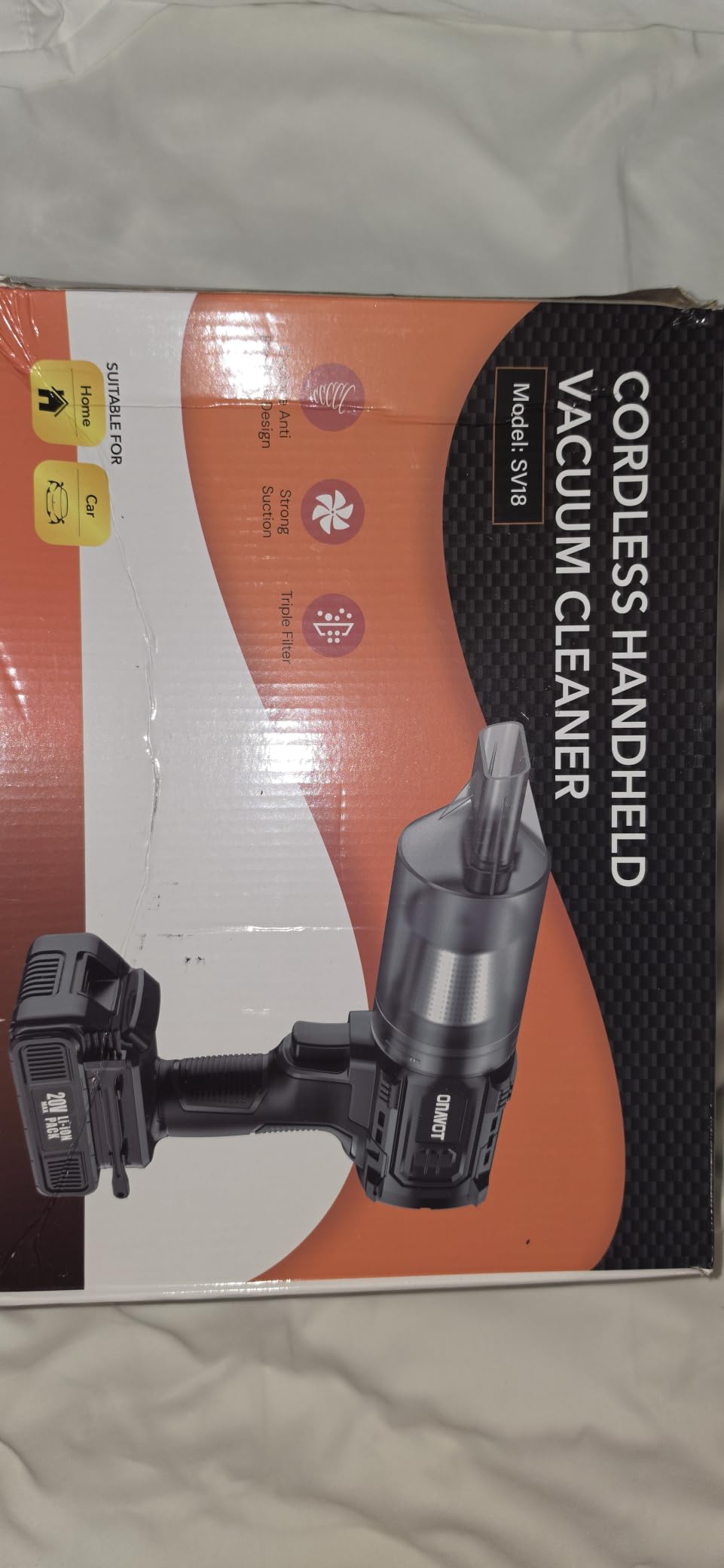 Car Vacuum Cordless, 35000PA Strong Suction Handheld Vacuum with 2 Detachable Batteries, 60Min Runtime Portable Vacuum Cleaner for Car Detailing, Pet Hair, Home Couch & Office, 350ML XL Dust Cup customer photo 2