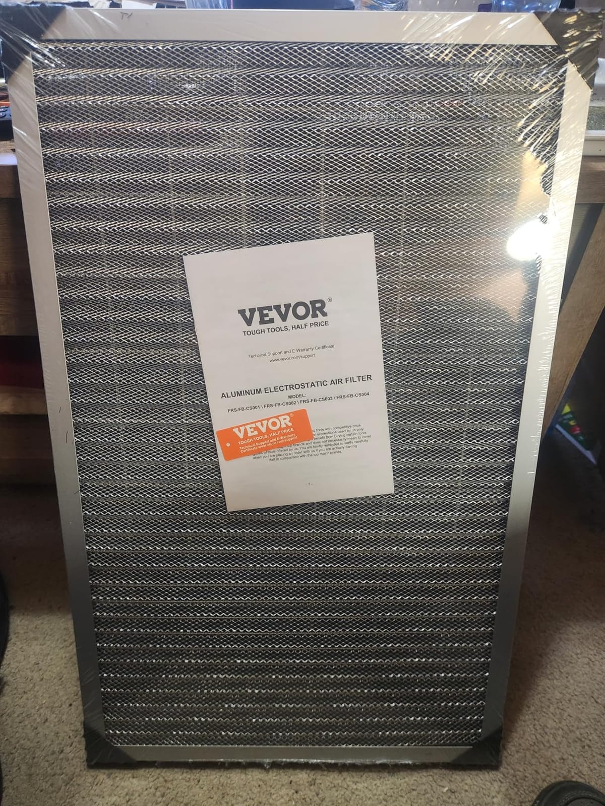 VEVOR 20x25x1 inch Electrostatic Air Filter, AC/HVAC Furnace Filter Washable & Reusable Aluminum, MERV 8 Long Lifetime, Home or Office (Actual Size: 19.75 x 24.65 x 0.82 in) customer photo 1