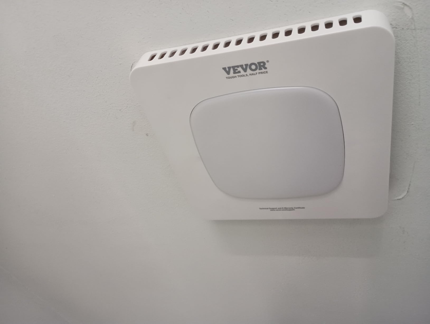 VEVOR Bathroom Exhaust Fan with Light and Heater, 80-90-110 CFM 1500W Bathroom Vent, 1.5 Sones Low-Noise, Premium DC Motor Ceiling Fan for Laundry Room, Storage Room, Home Ventilation, White customer photo 1