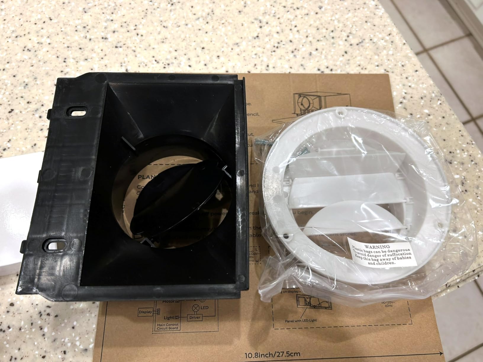 VIVOHOME 4-in-1 Bathroom Exhaust Fan with Light and Heater, 1600W PTC customer photo 1