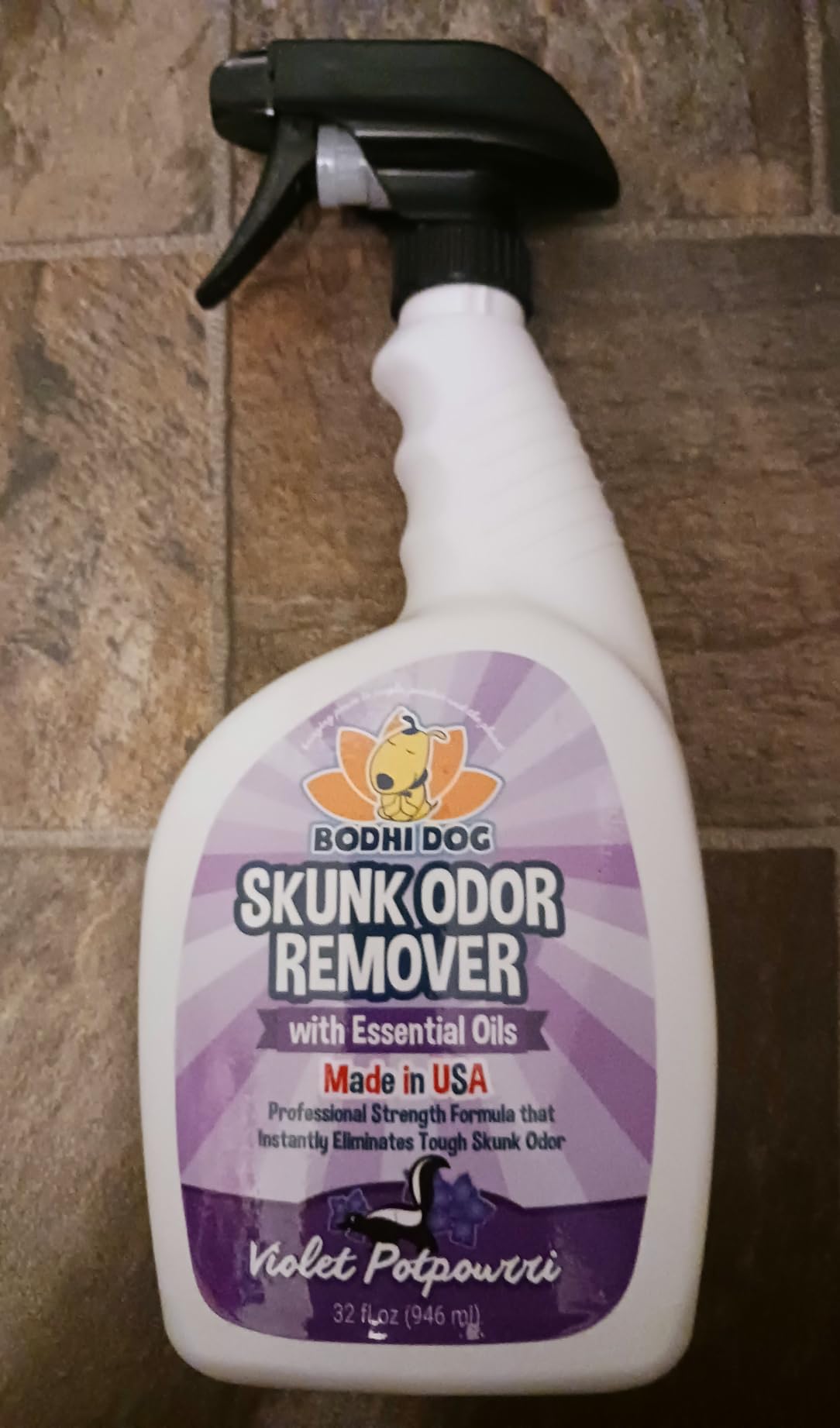 Bodhi Dog Skunk Odor Remover for Dogs & House – Fast-Acting Skunk Spray & Smell Eliminator for Pets, Carpet, Furniture, Bedding & Fabrics – Safe for Pets & Home (32 Oz) customer photo 1