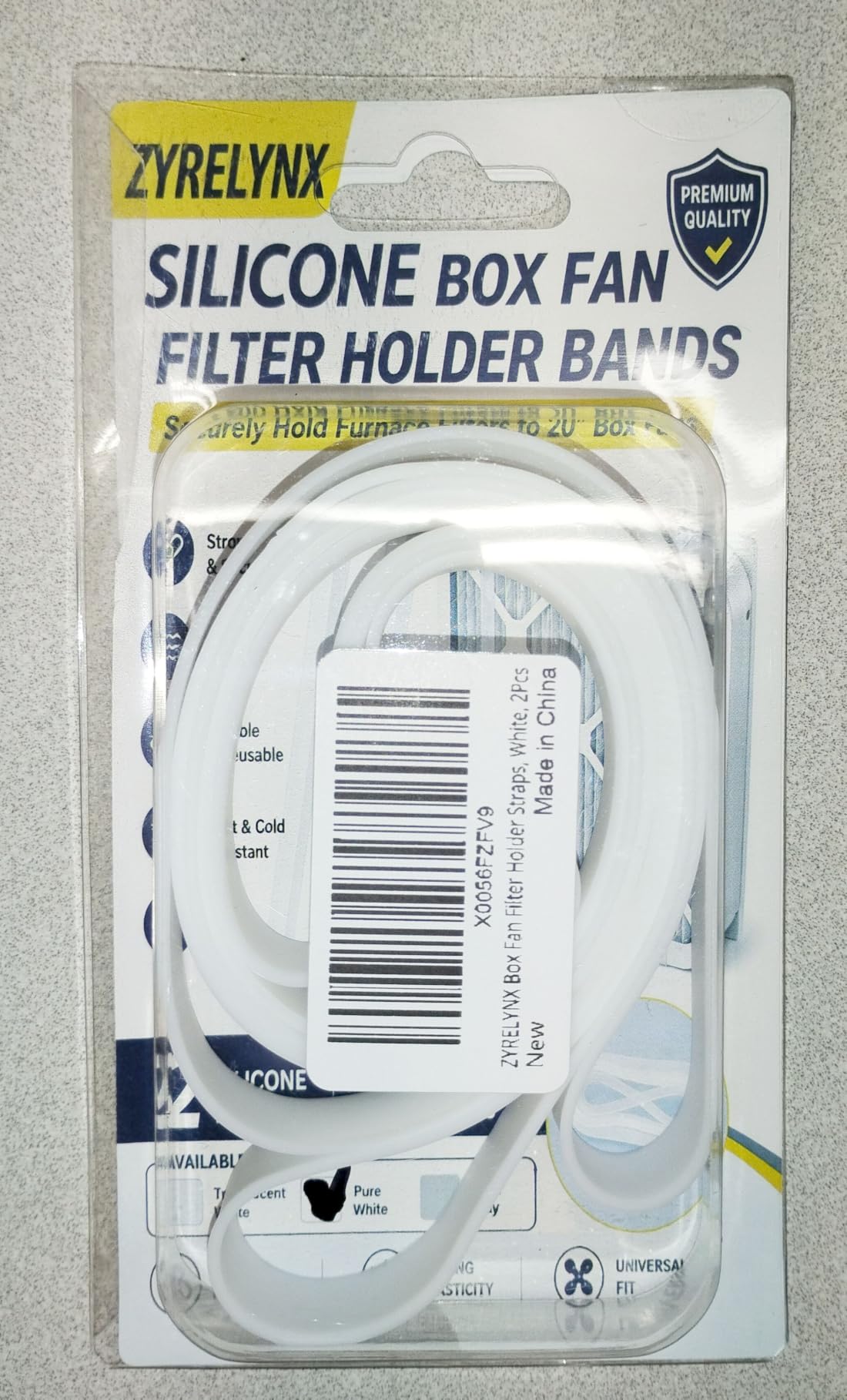 Box Fan Filter Straps Stretchable Silicone Box Fan Air Filter, Clear 2Pcs customer photo 2