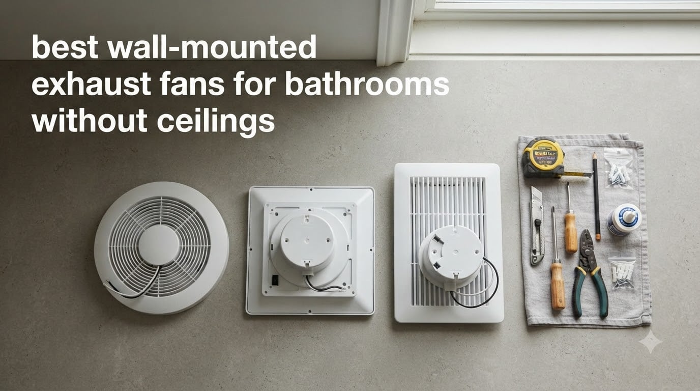 best wall-mounted exhaust fans for bathrooms without ceilings