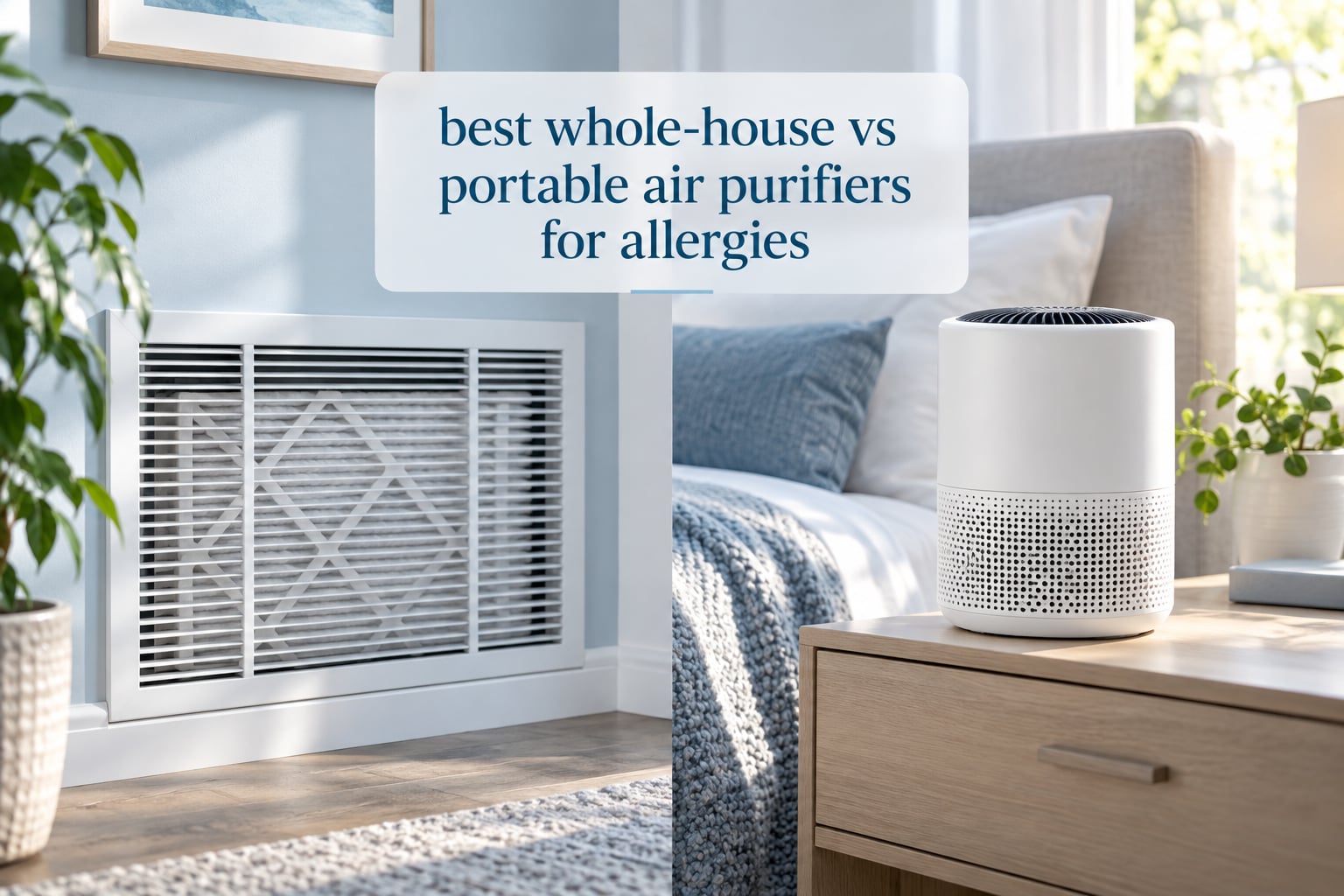 best whole-house vs portable air purifiers for allergies
