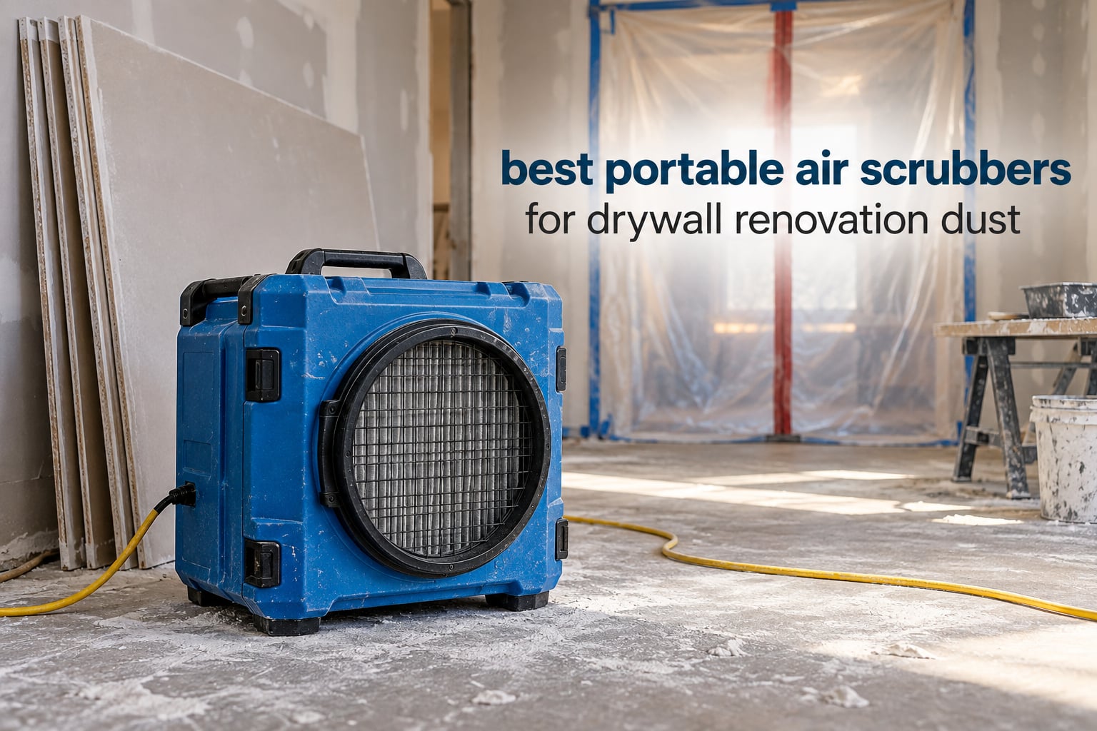 best portable air scrubbers for drywall renovation dust