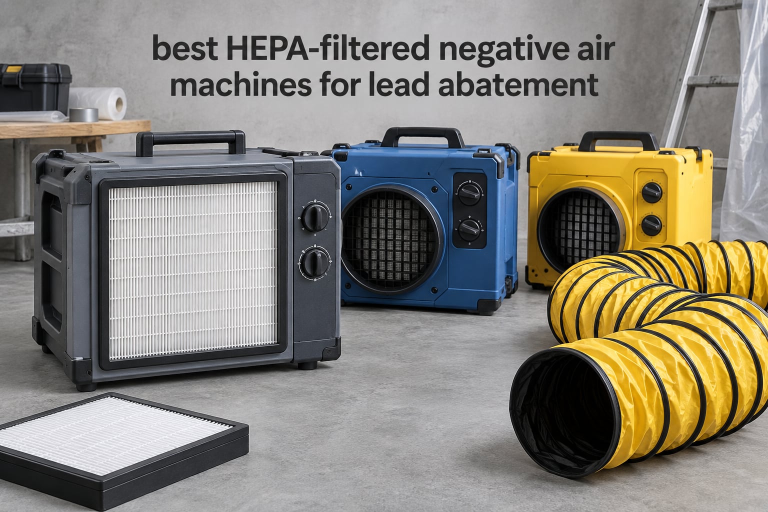 best HEPA-filtered negative air machines for lead abatement