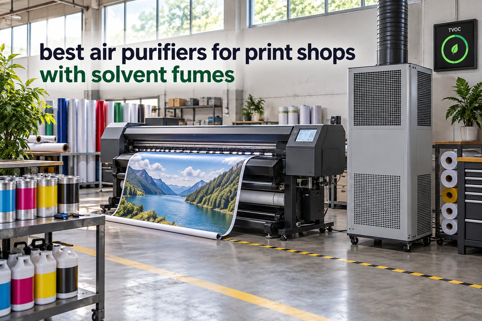 best air purifiers for print shops with solvent fumes
