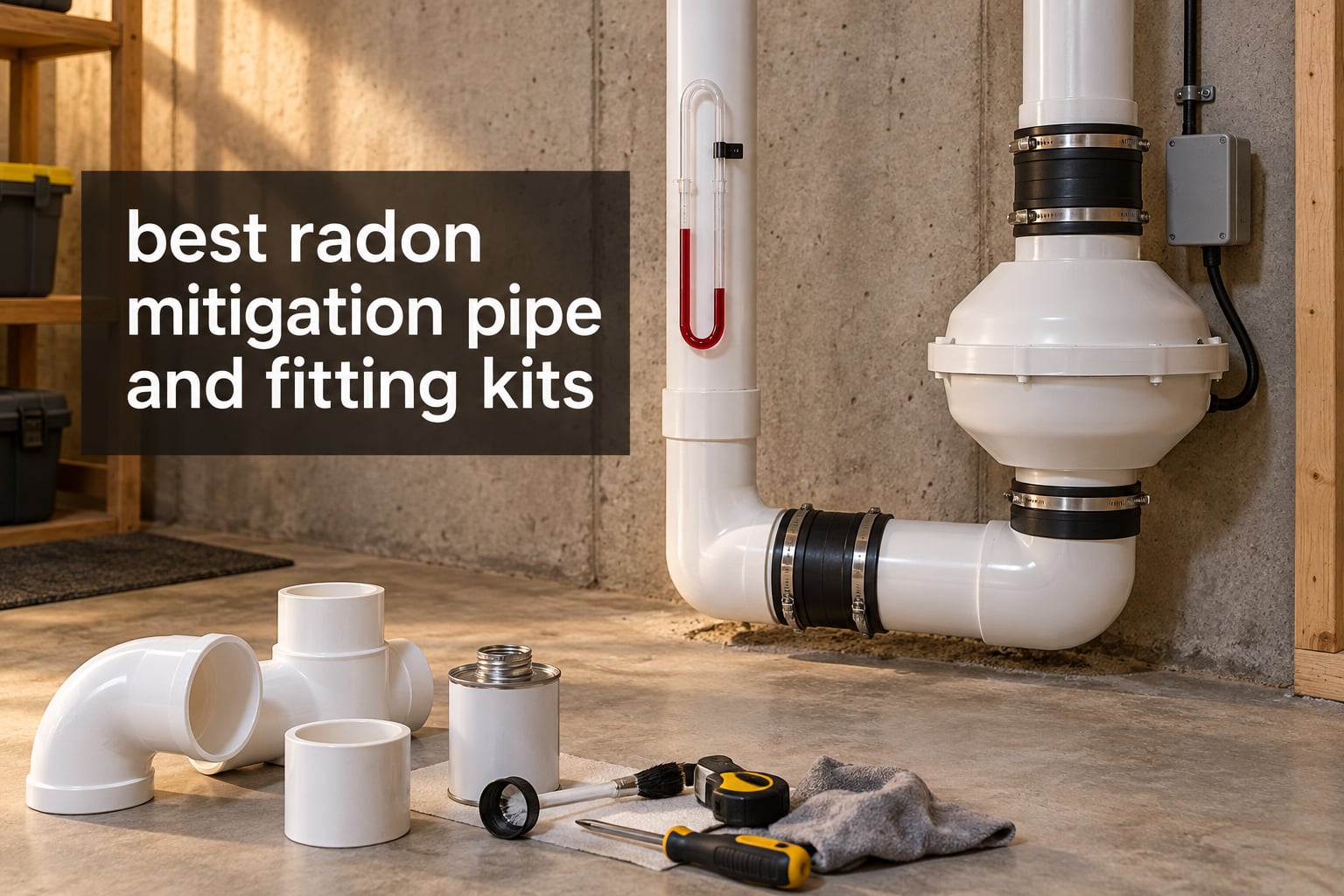 best radon mitigation pipe and fitting kits
