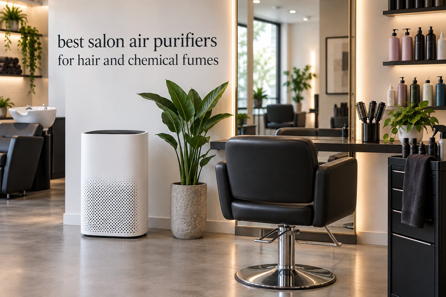 best salon air purifiers for hair and chemical fumes