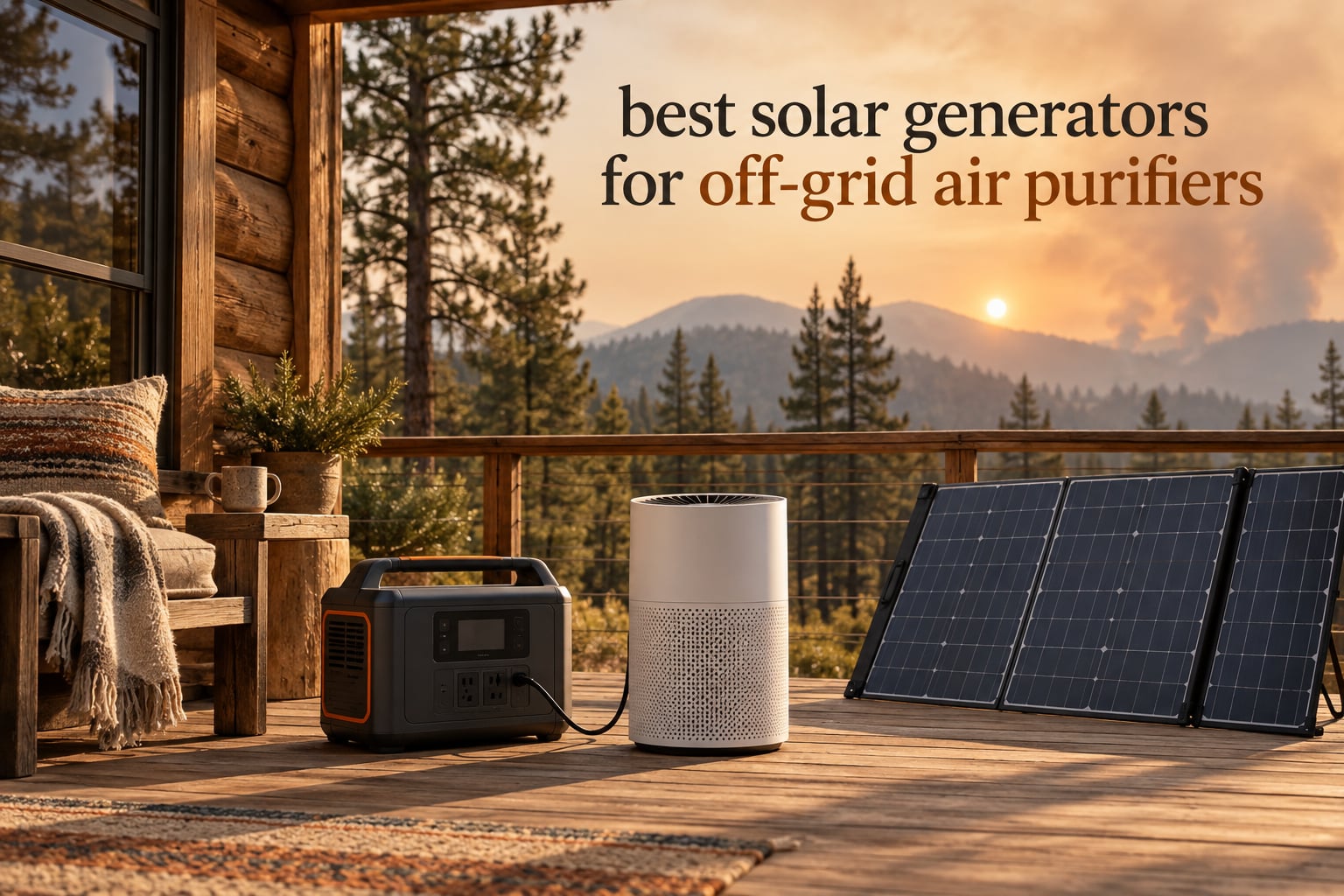 best solar generators for off-grid air purifiers