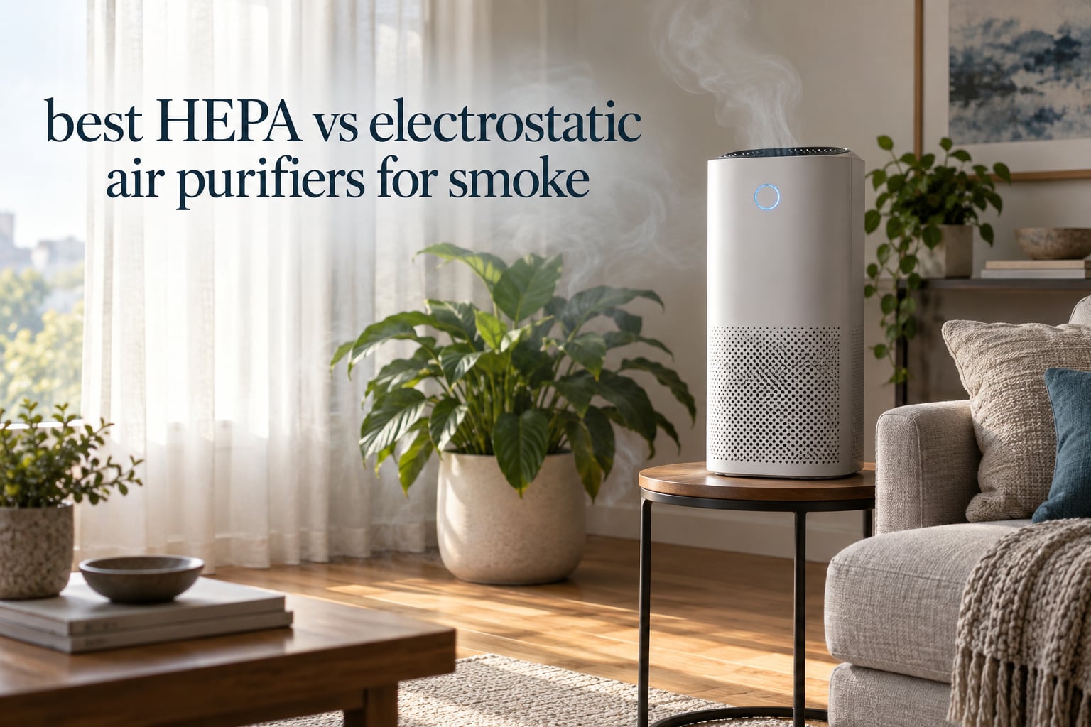 best HEPA vs electrostatic air purifiers for smoke
