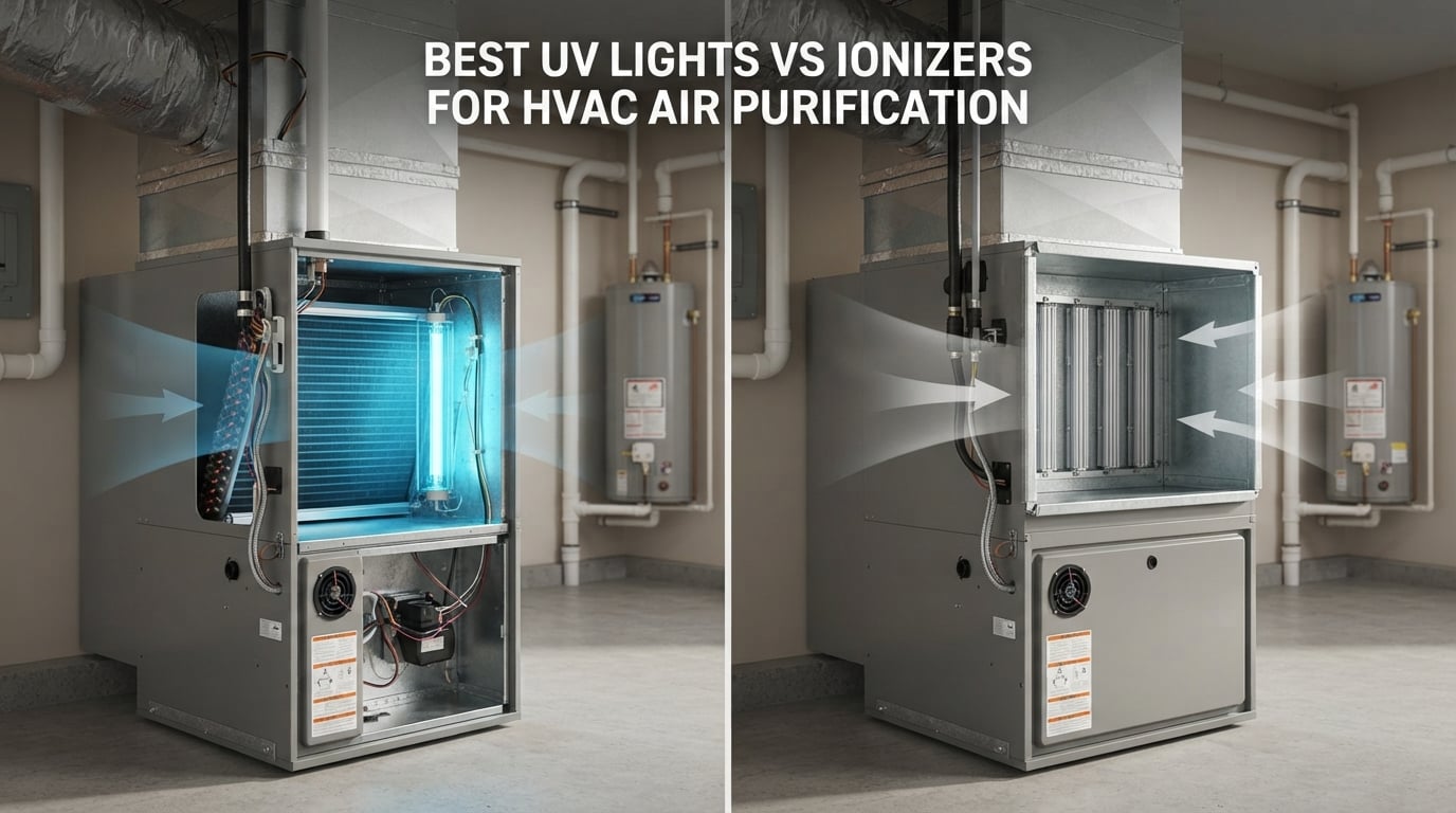 best UV lights vs ionizers for HVAC air purification