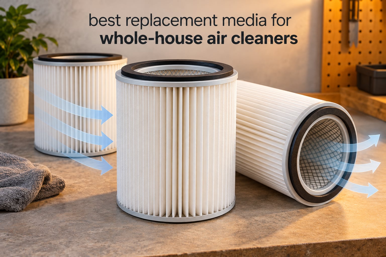 best replacement media for whole-house air cleaners