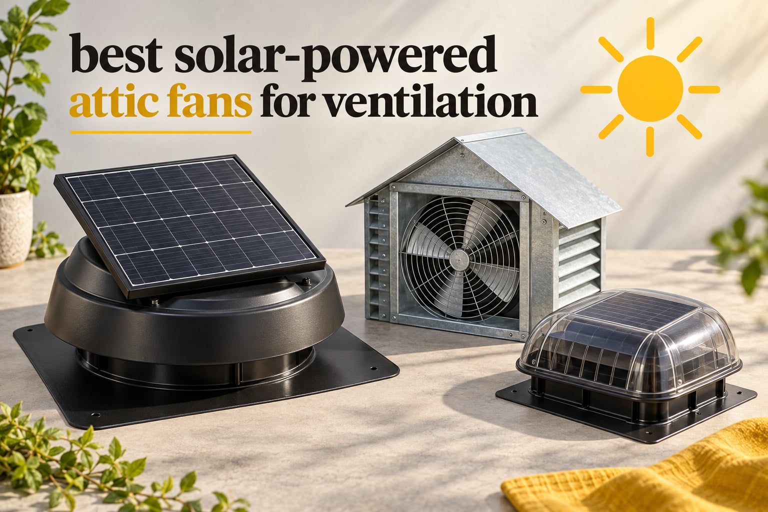 best solar-powered attic fans for ventilation