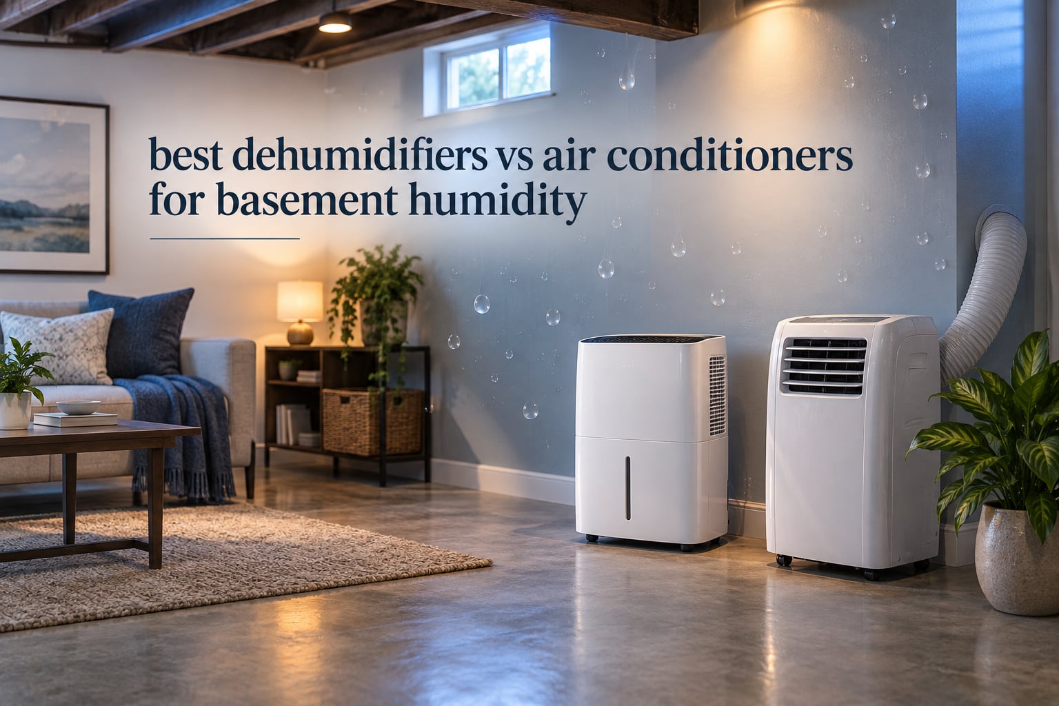 best dehumidifiers vs air conditioners for basement humidity