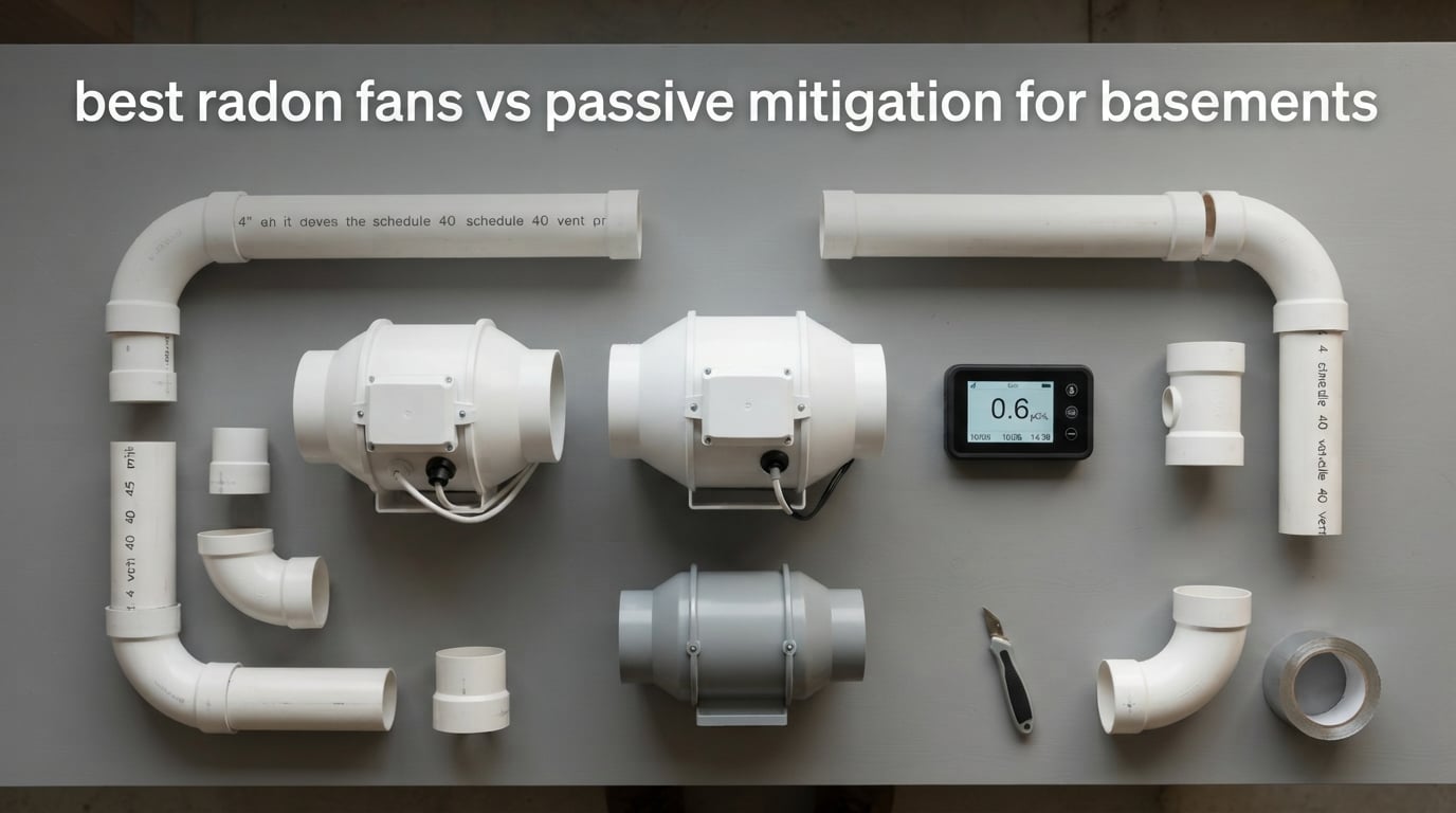 best radon fans vs passive mitigation for basements